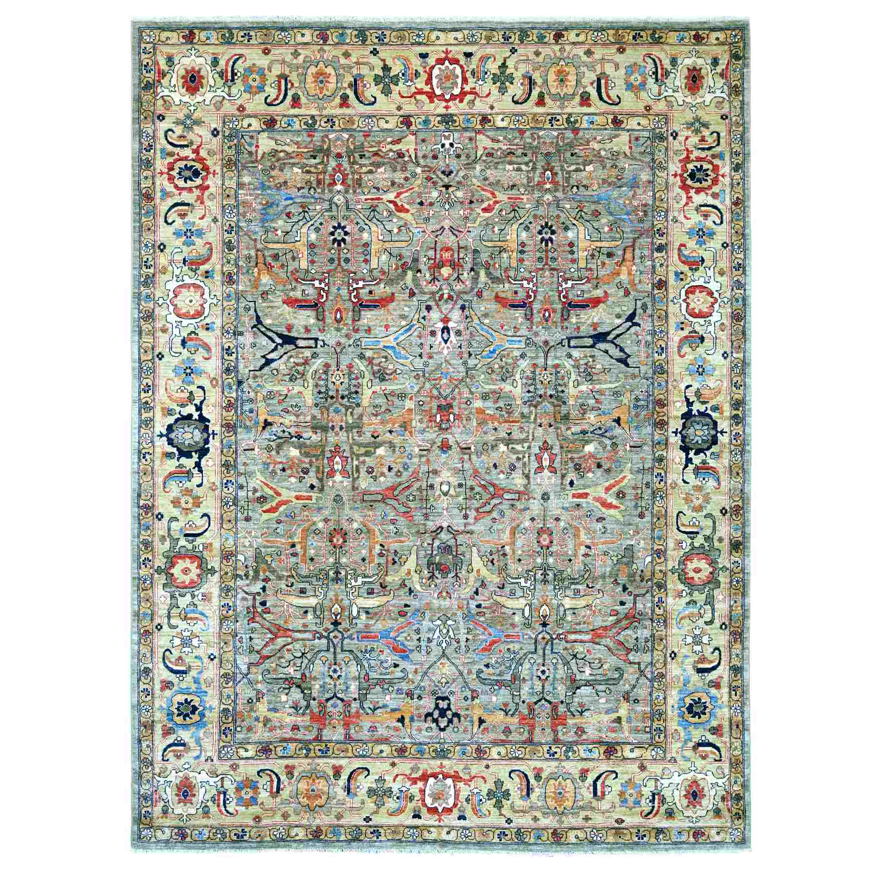 Tribal-Geometric-Hand-Knotted-Rug-112280