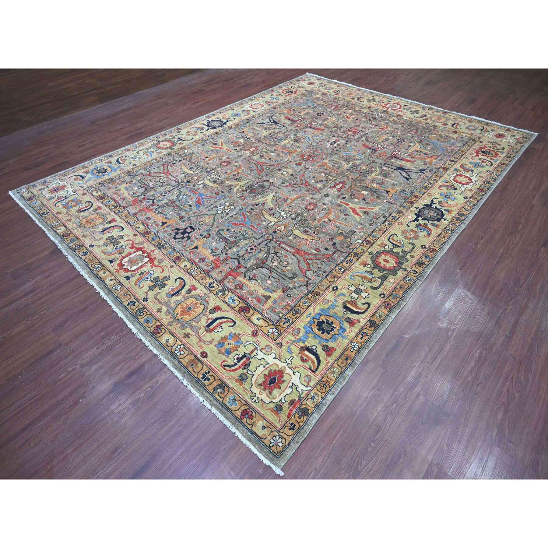 Tribal-Geometric-Hand-Knotted-Rug-112280