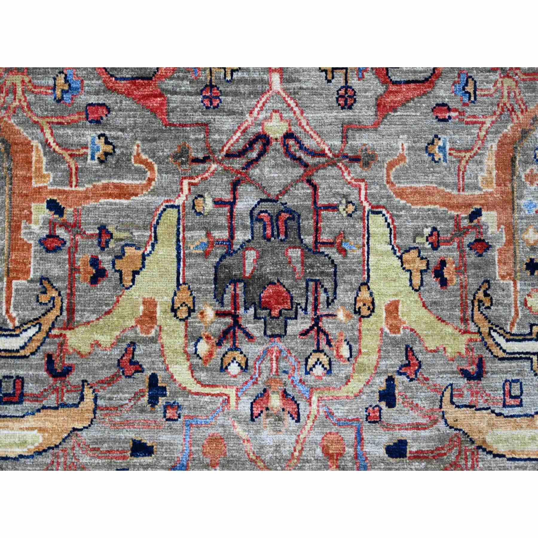 Tribal-Geometric-Hand-Knotted-Rug-112280