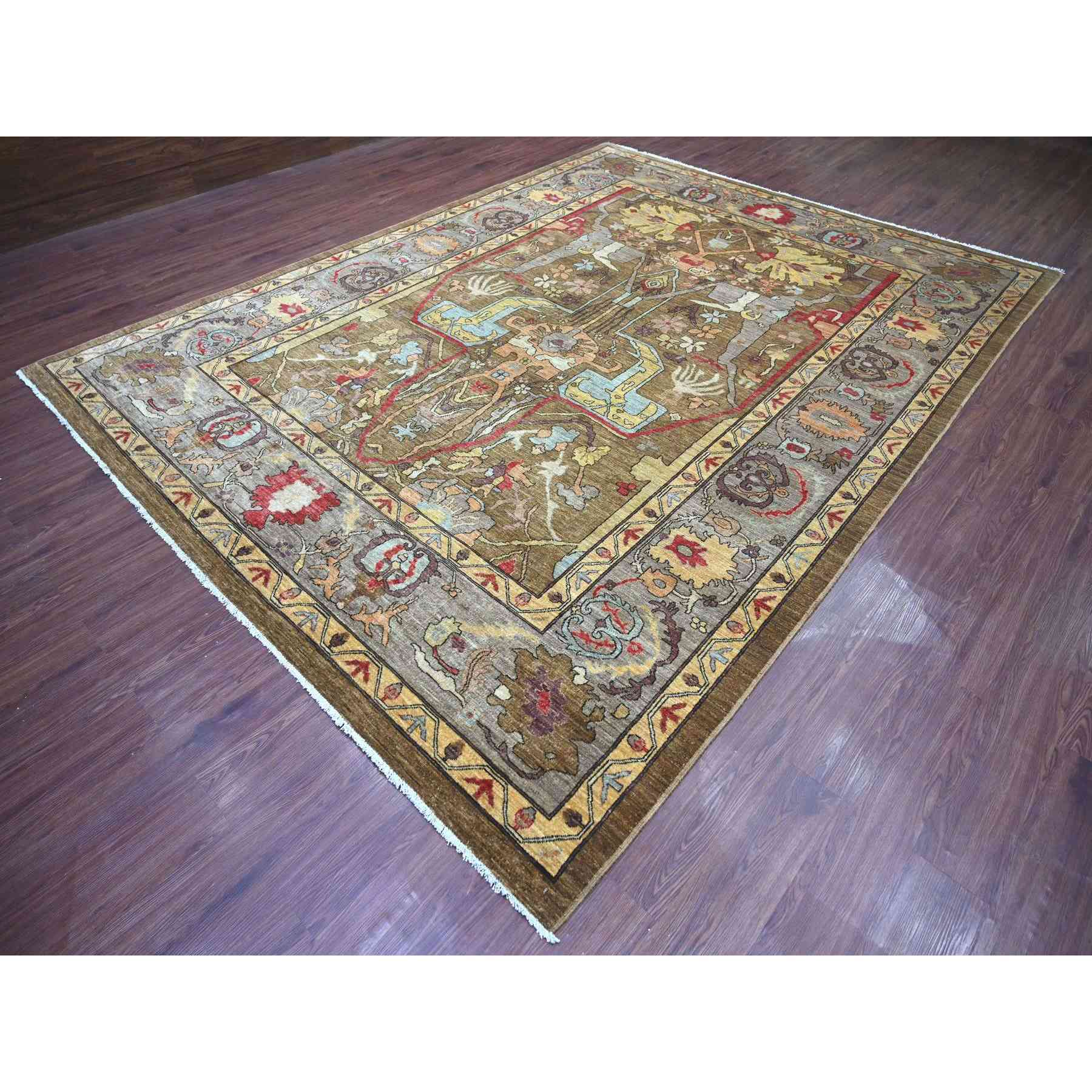 Tribal-Geometric-Hand-Knotted-Rug-112290