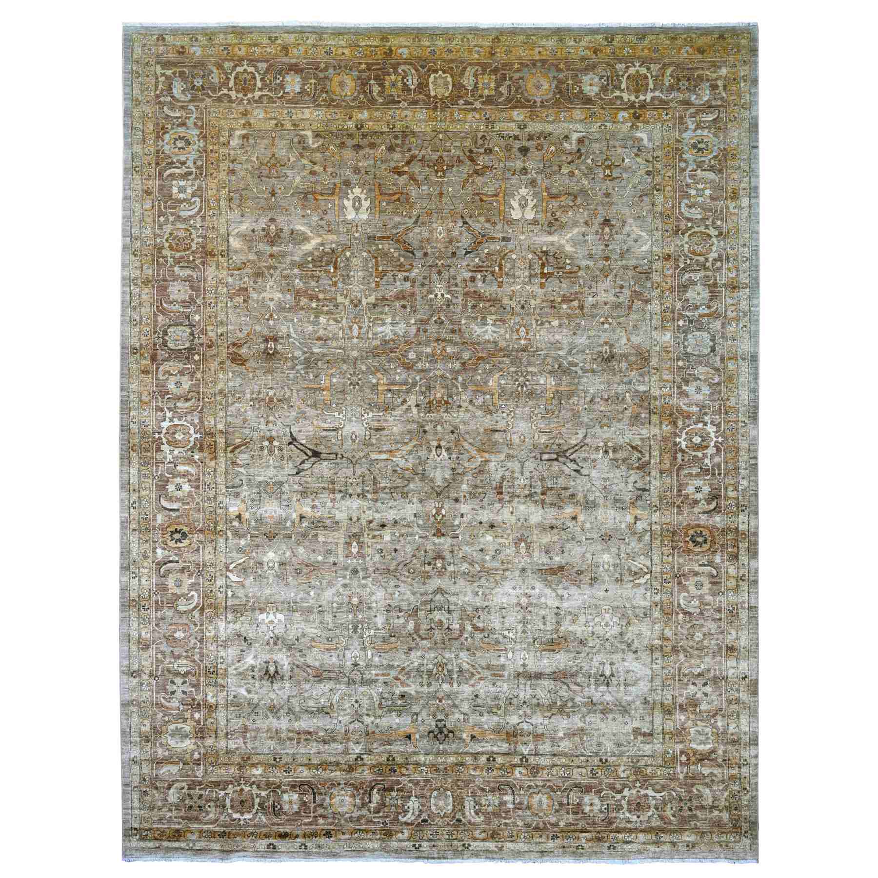 Tribal-Geometric-Hand-Knotted-Rug-112350