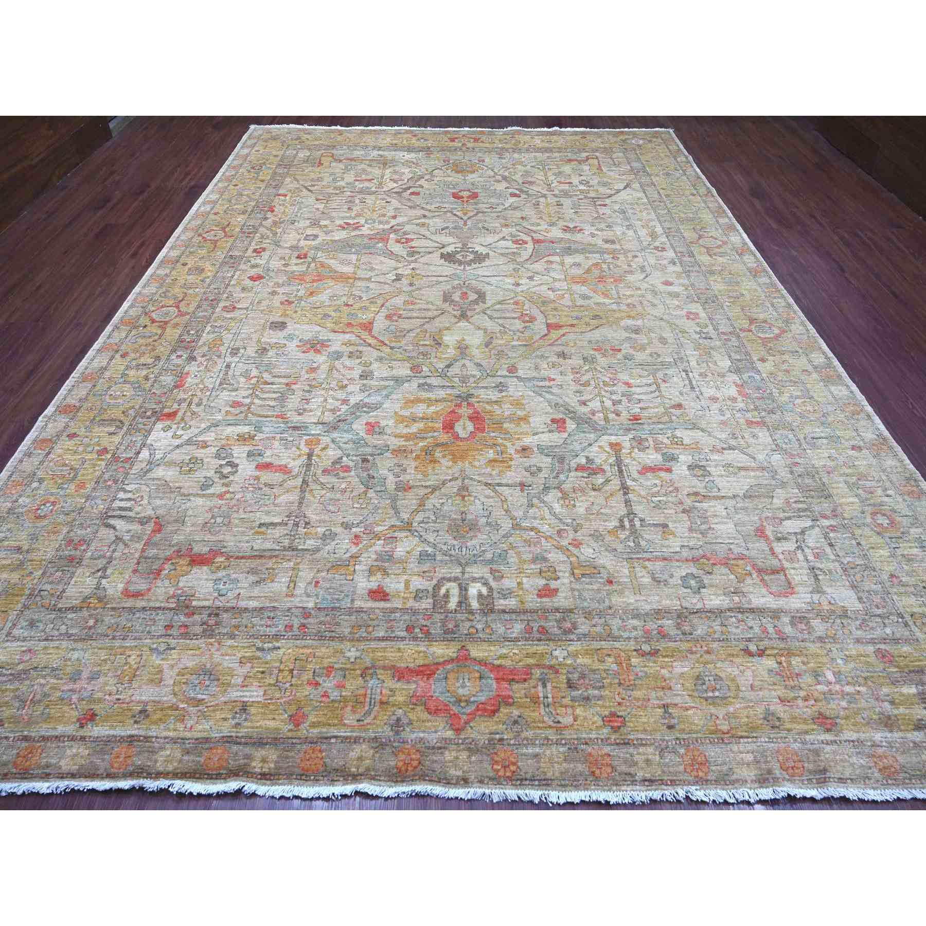 Tribal-Geometric-Hand-Knotted-Rug-112360