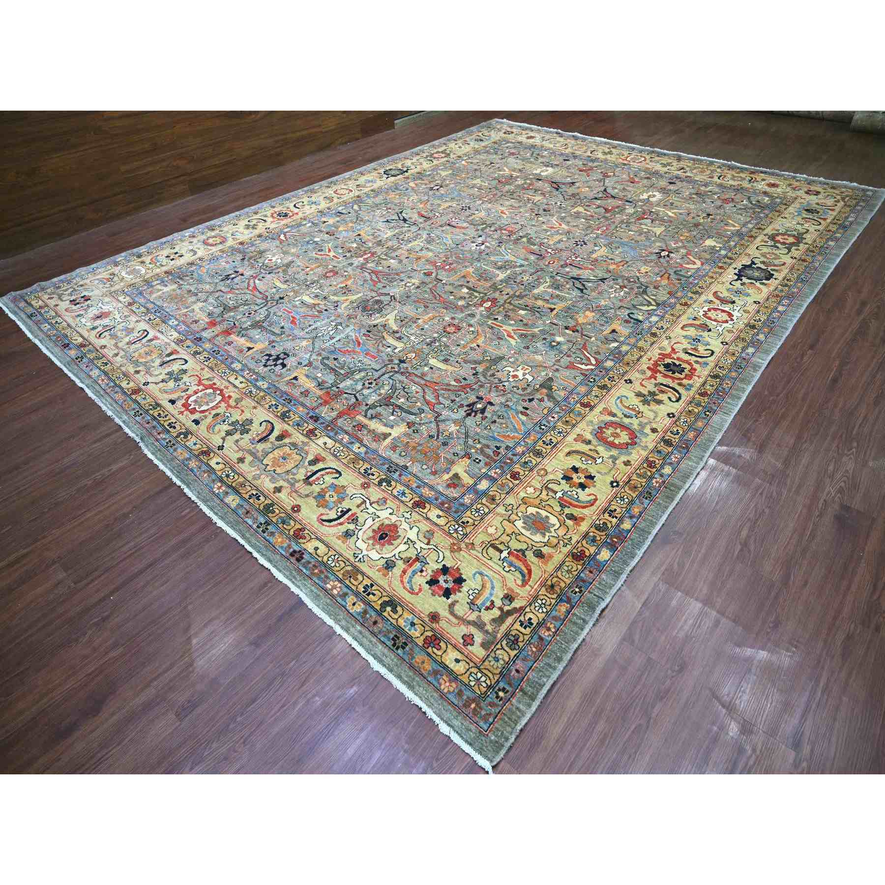 Tribal-Geometric-Hand-Knotted-Rug-112365
