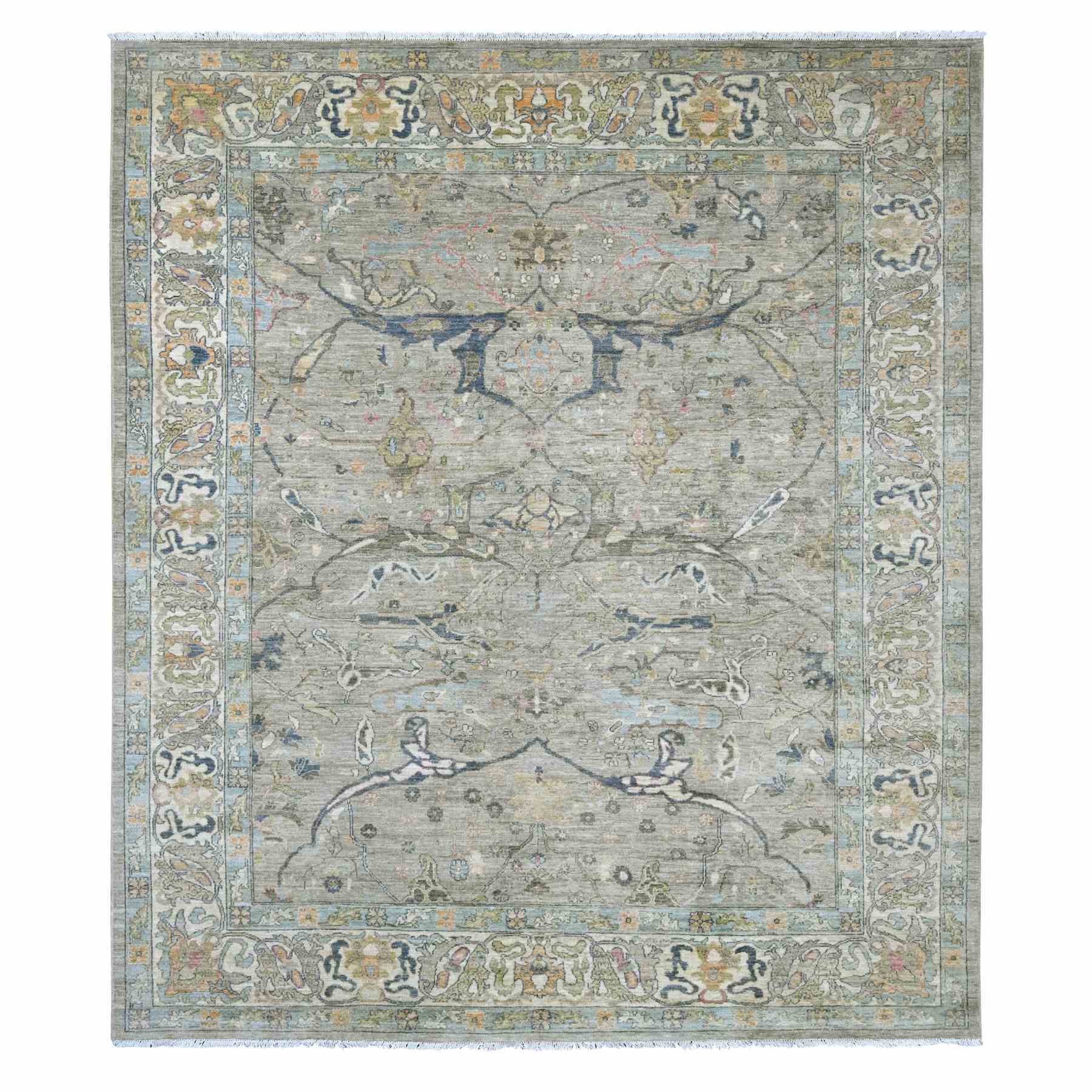 Tribal-Geometric-Hand-Knotted-Rug-112390