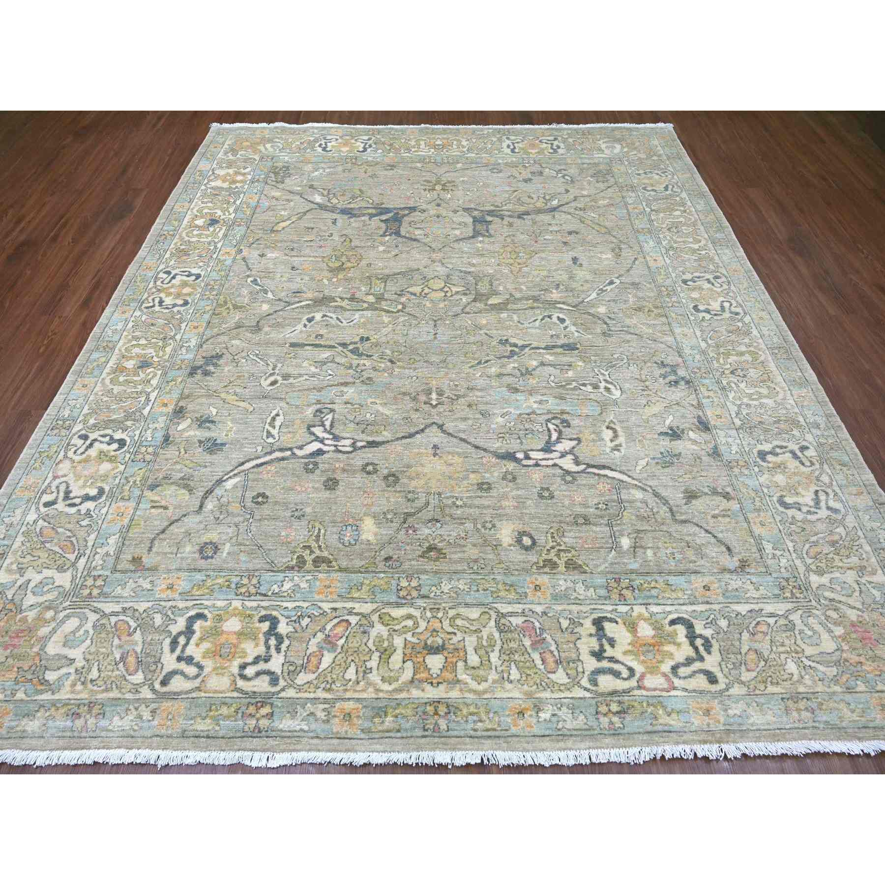 Tribal-Geometric-Hand-Knotted-Rug-112390