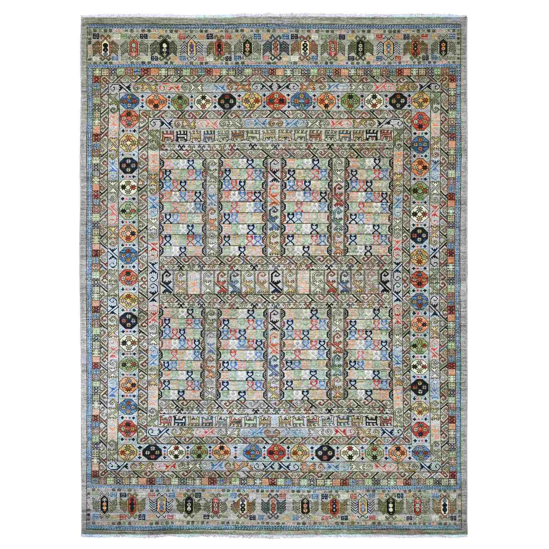 Tribal-Geometric-Hand-Knotted-Rug-112420