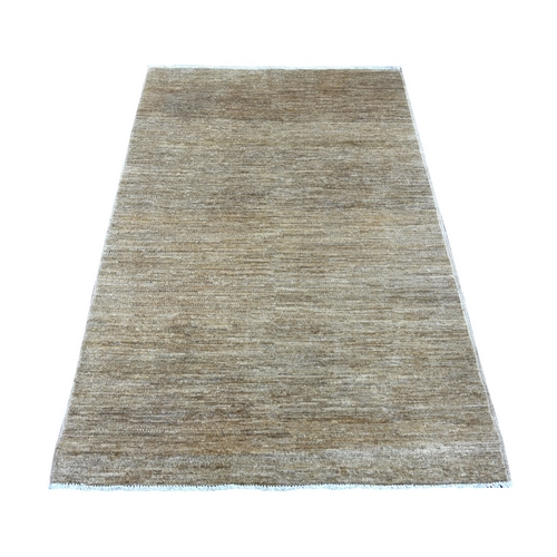 Coffee Brown, Plain Solid Pattern, Hand Knotted, Hand Spun Ghazni Wool, Lush and Plush, Oriental 