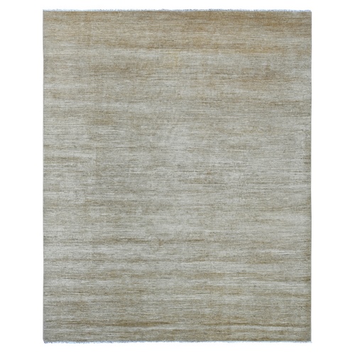 Irish Cream Brown, Plain Solid Pattern, Hand Knotted, Hand Spun Ghazni Wool, Lush and Plush, Oriental 