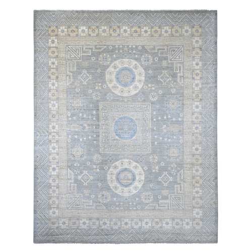Spanish Gray, Washed Out Peshawar with Khotan Design, Natural Dyes, Hand Knotted, Pure Wool, XL, Oversized, Oriental 