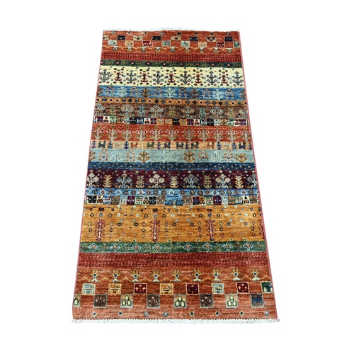 Rust Red, Soft Wool, Vegetable Dyes, Fine Kashkuli Gabbeh with Small Animal Figurines, Hand Knotted, Sample, Mat, Oriental 