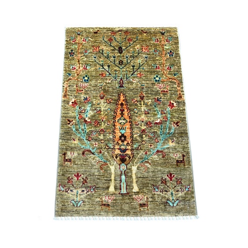 Stone Gray, Afghan Sultani with Cypress Tree Design, Denser Weave, Vegetable Dyes, Hand Knotted, Soft Wool, Sample, Mat, Oriental 