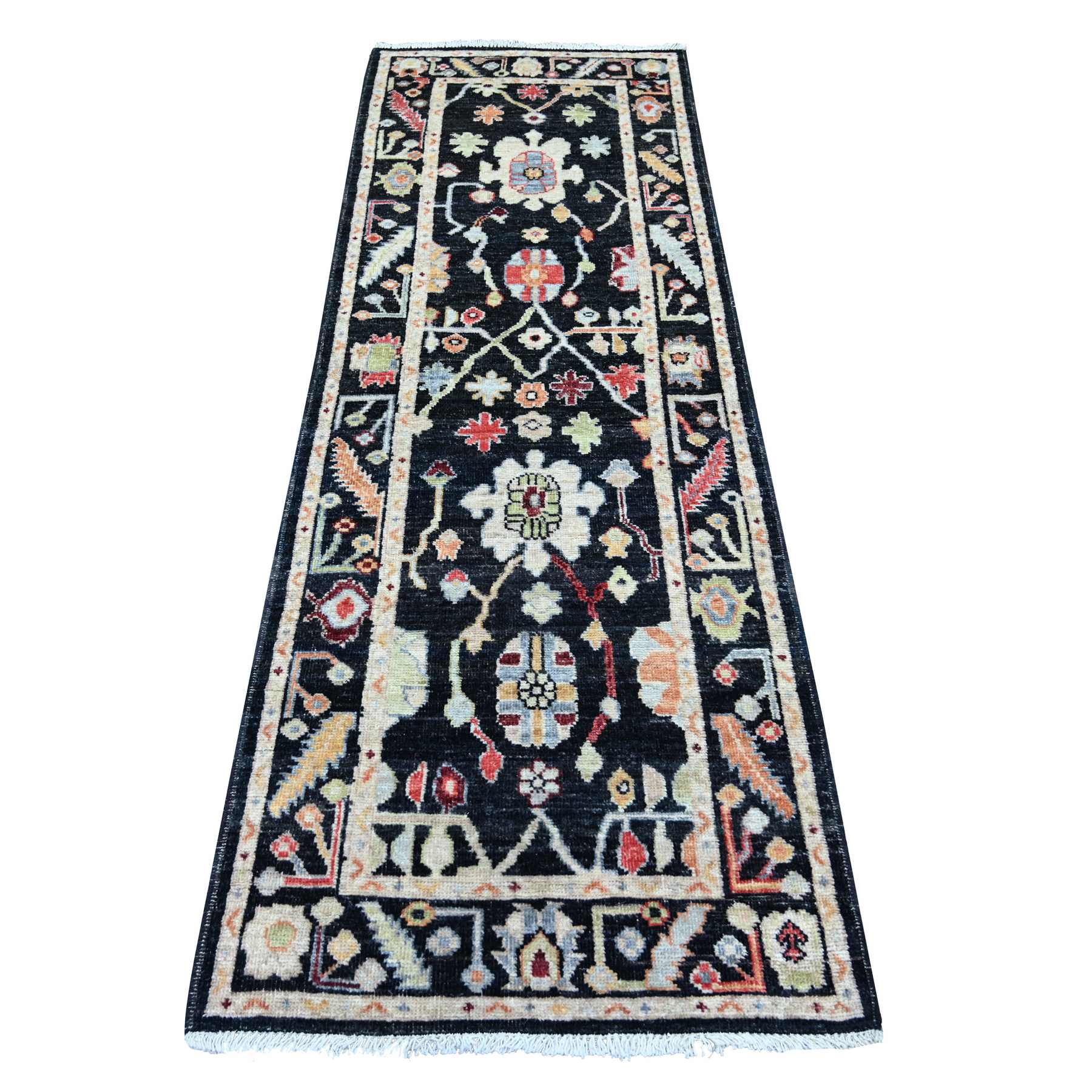 Oushak-And-Peshawar-Hand-Knotted-Rug-112535
