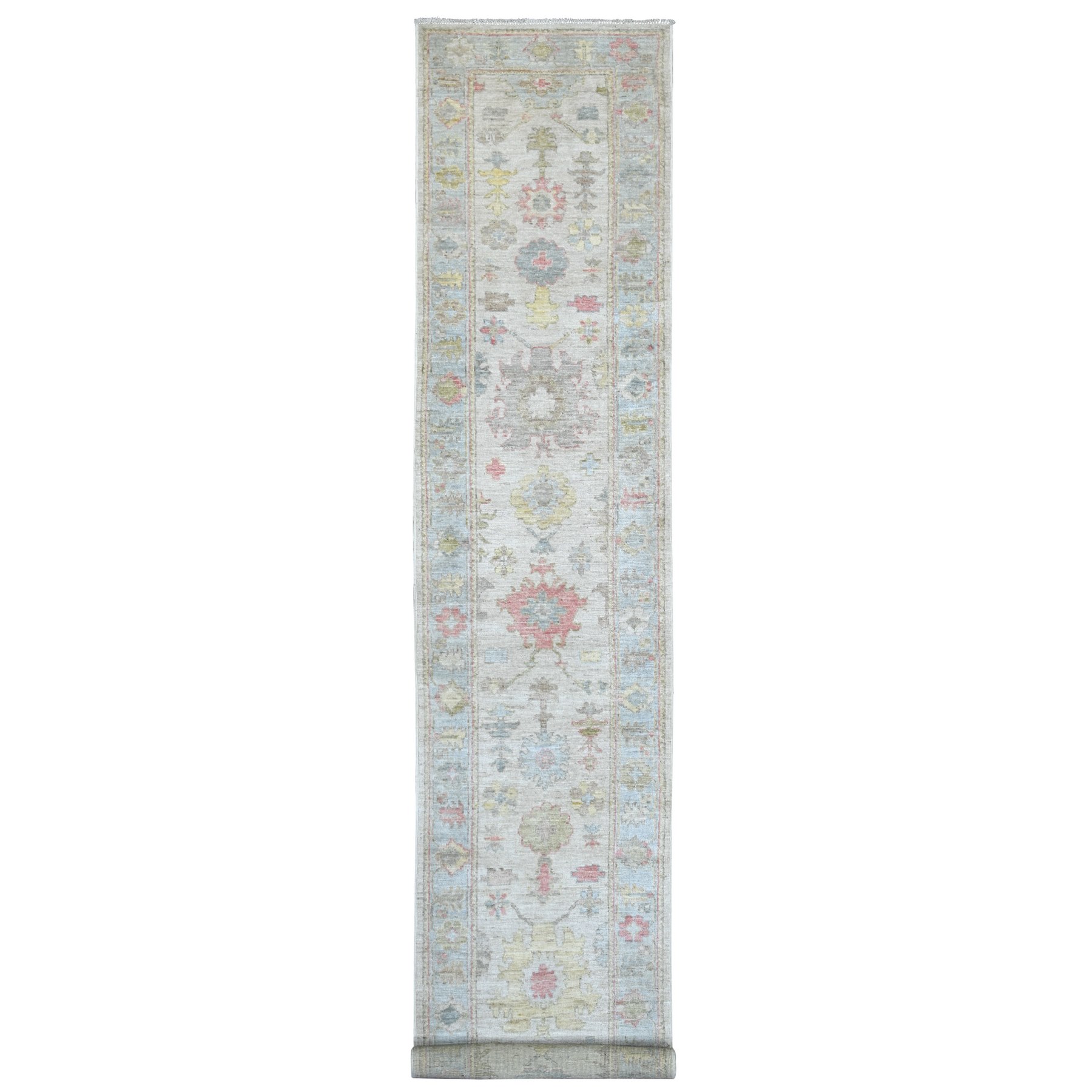 Oushak-And-Peshawar-Hand-Knotted-Rug-112650