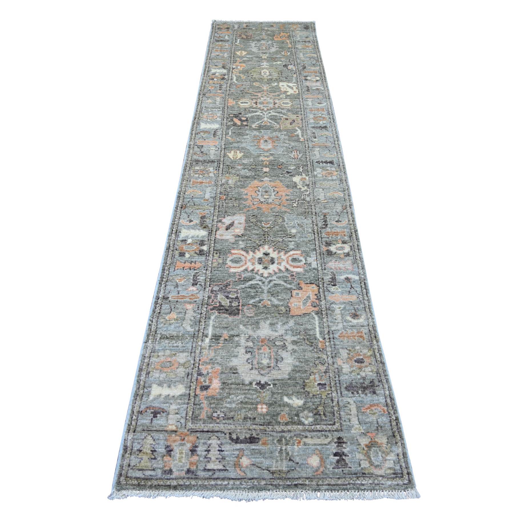 Oushak-And-Peshawar-Hand-Knotted-Rug-112665