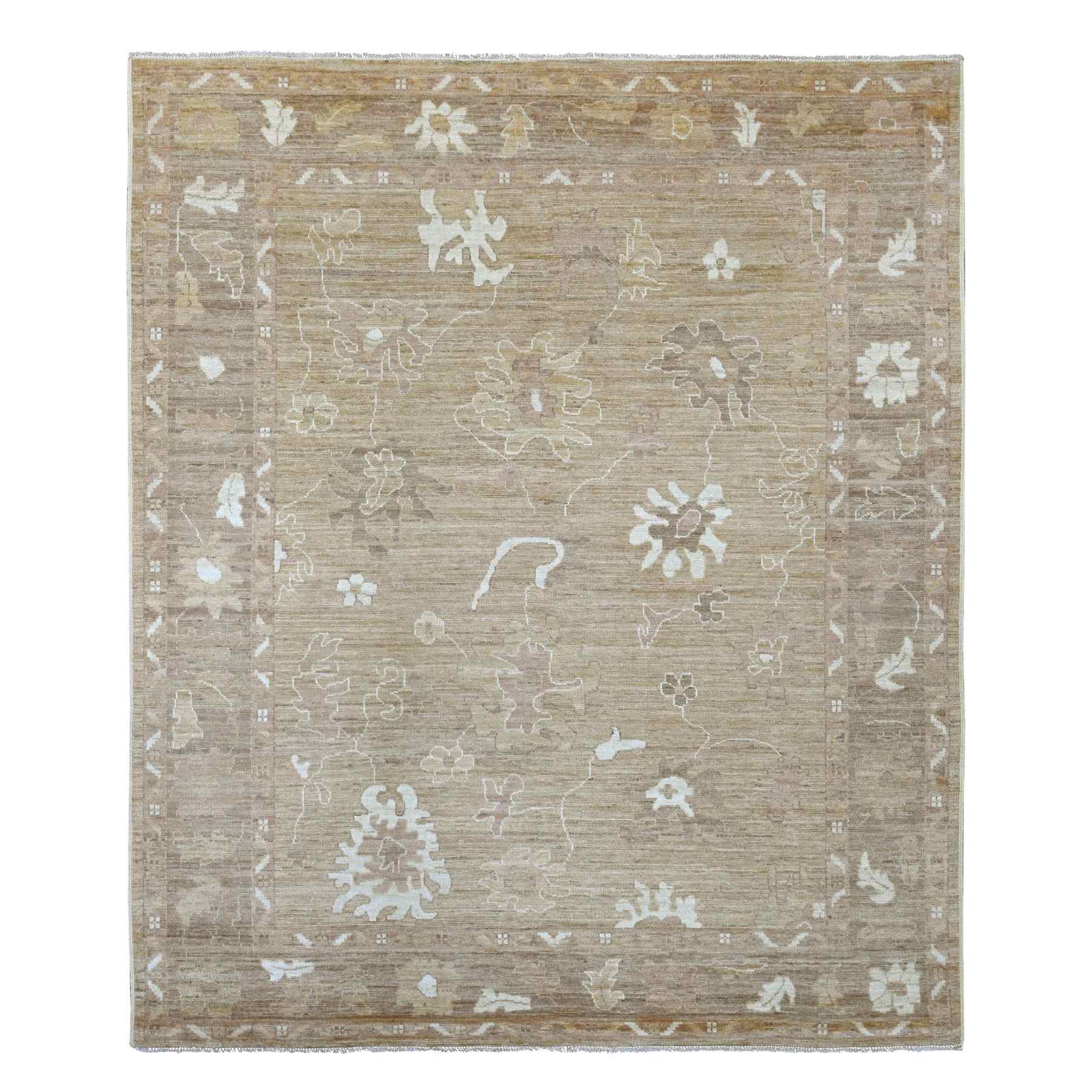 Oushak-And-Peshawar-Hand-Knotted-Rug-113055