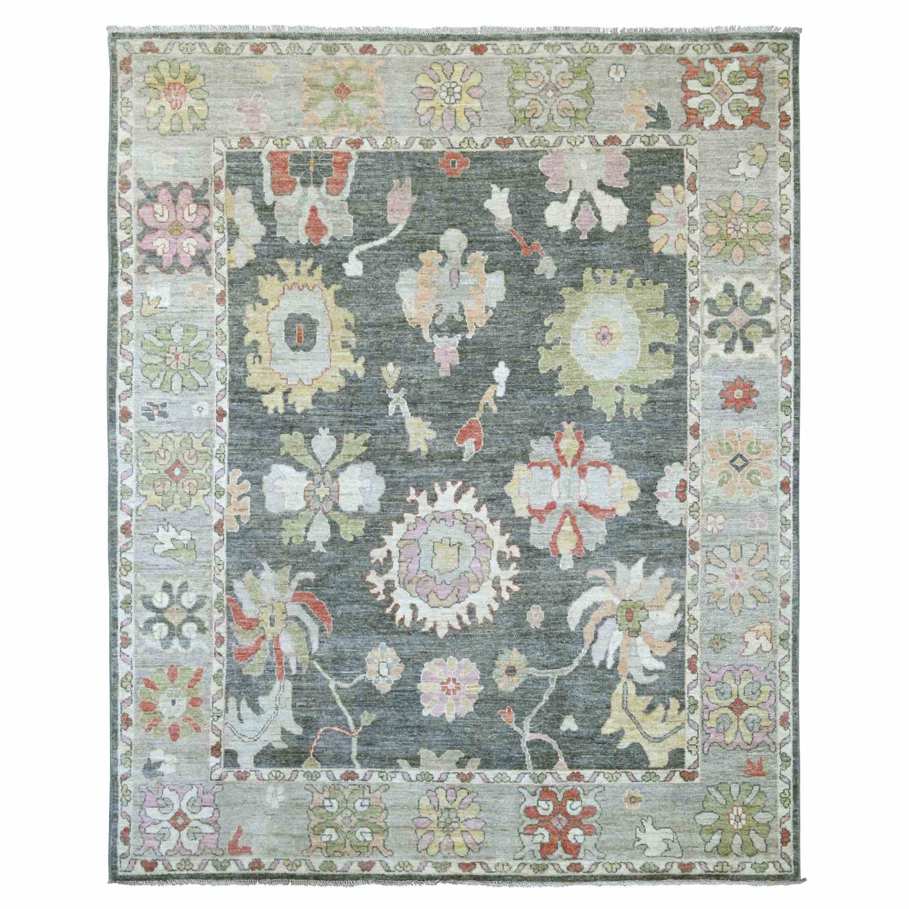 Oushak-And-Peshawar-Hand-Knotted-Rug-113075