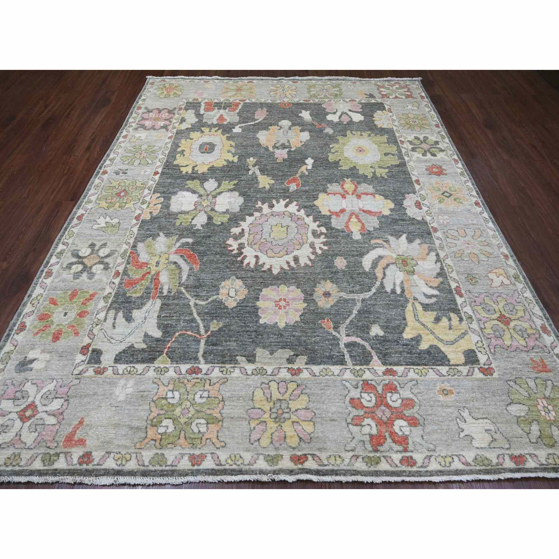 Oushak-And-Peshawar-Hand-Knotted-Rug-113075