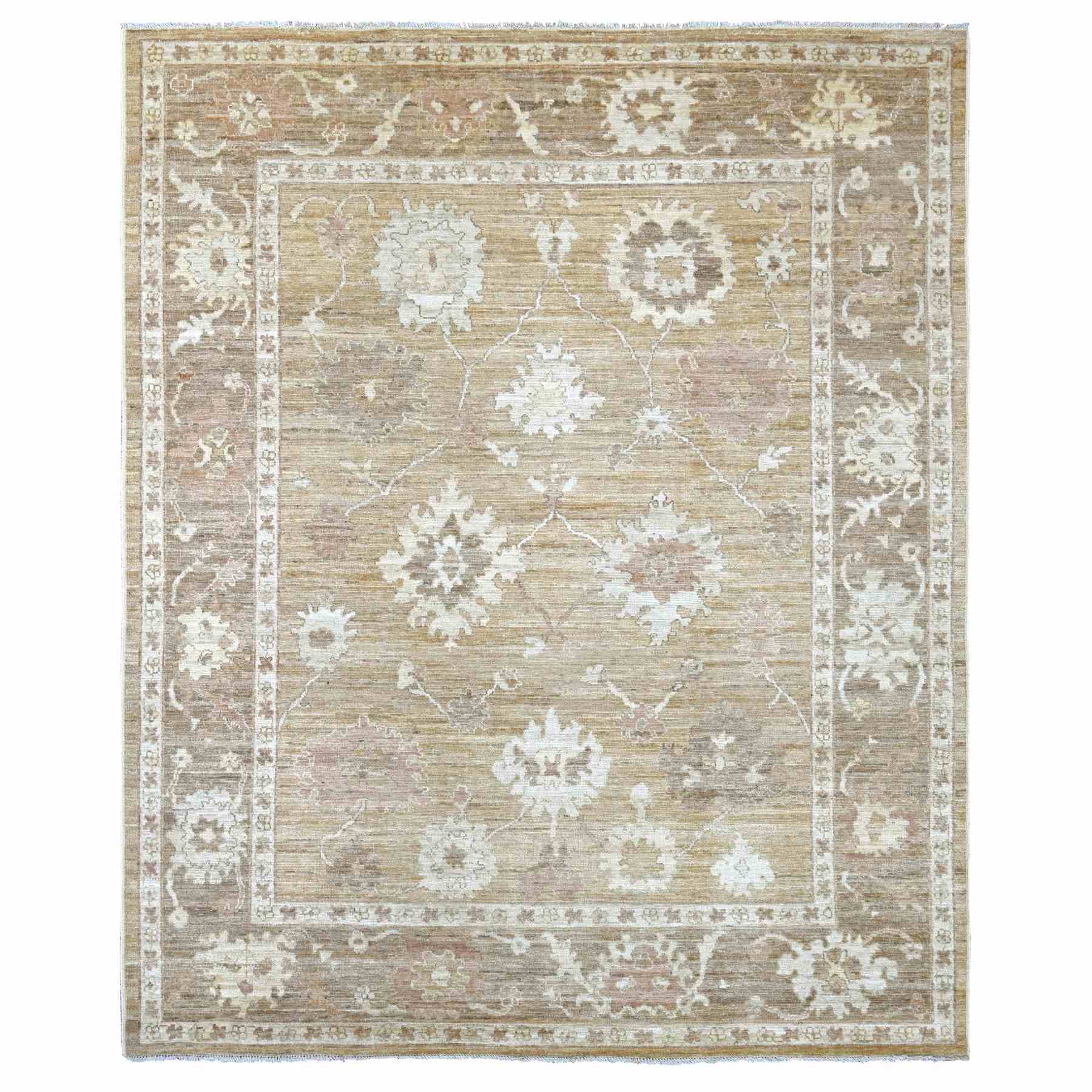 Oushak-And-Peshawar-Hand-Knotted-Rug-113080