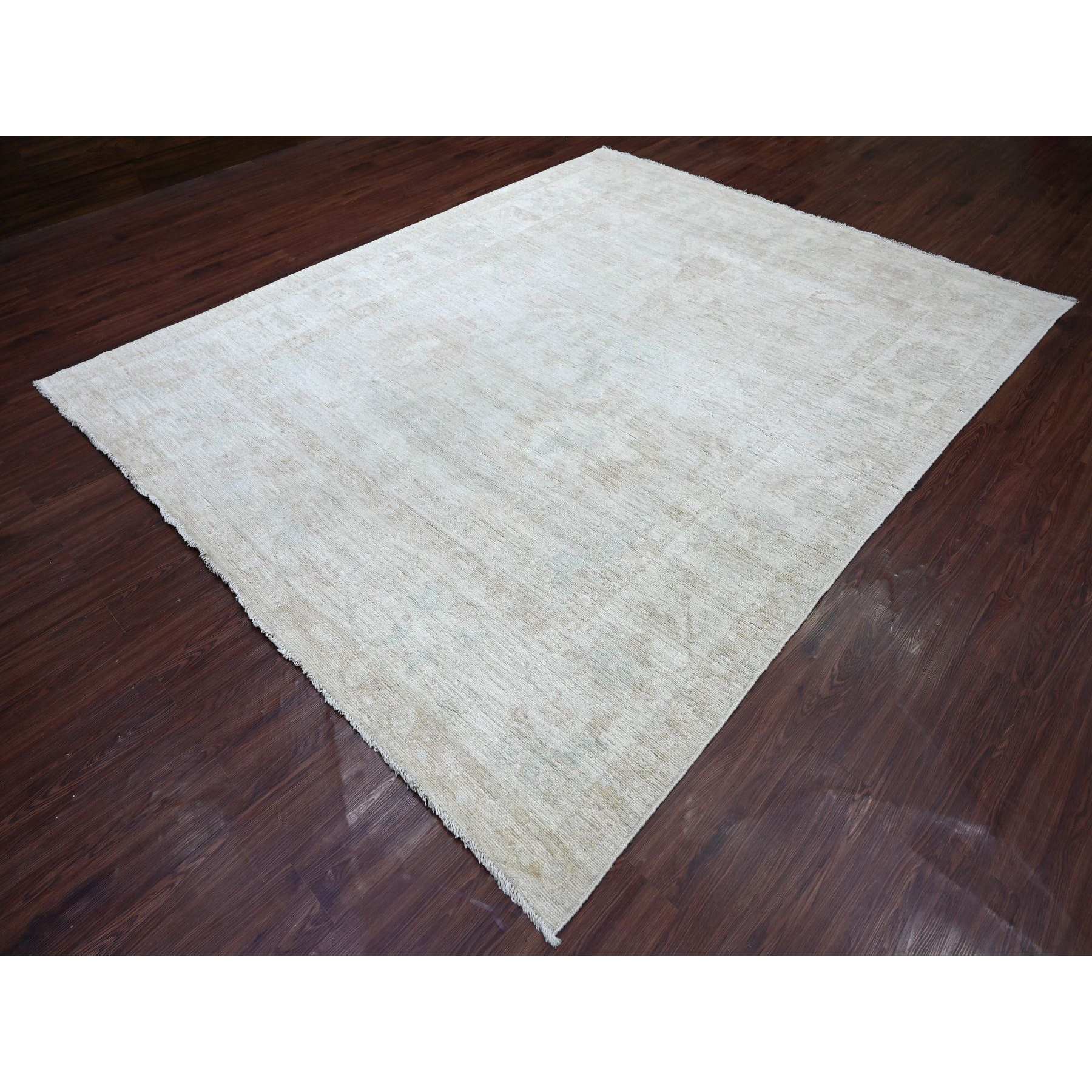 Oushak-And-Peshawar-Hand-Knotted-Rug-113085