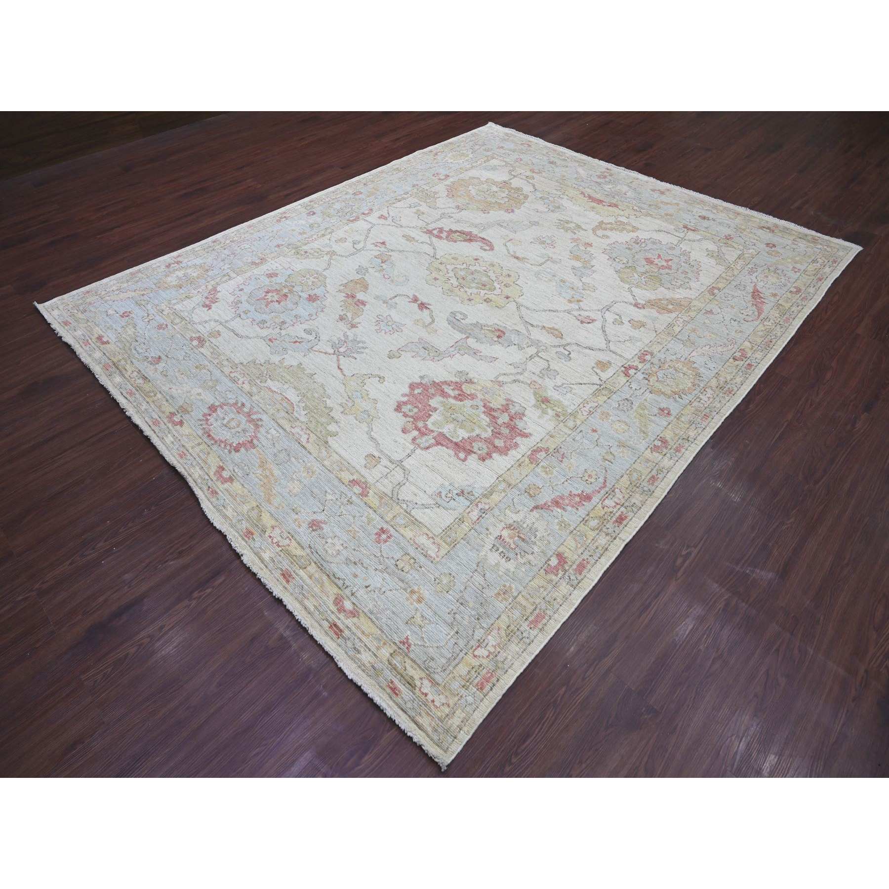 Oushak-And-Peshawar-Hand-Knotted-Rug-113095