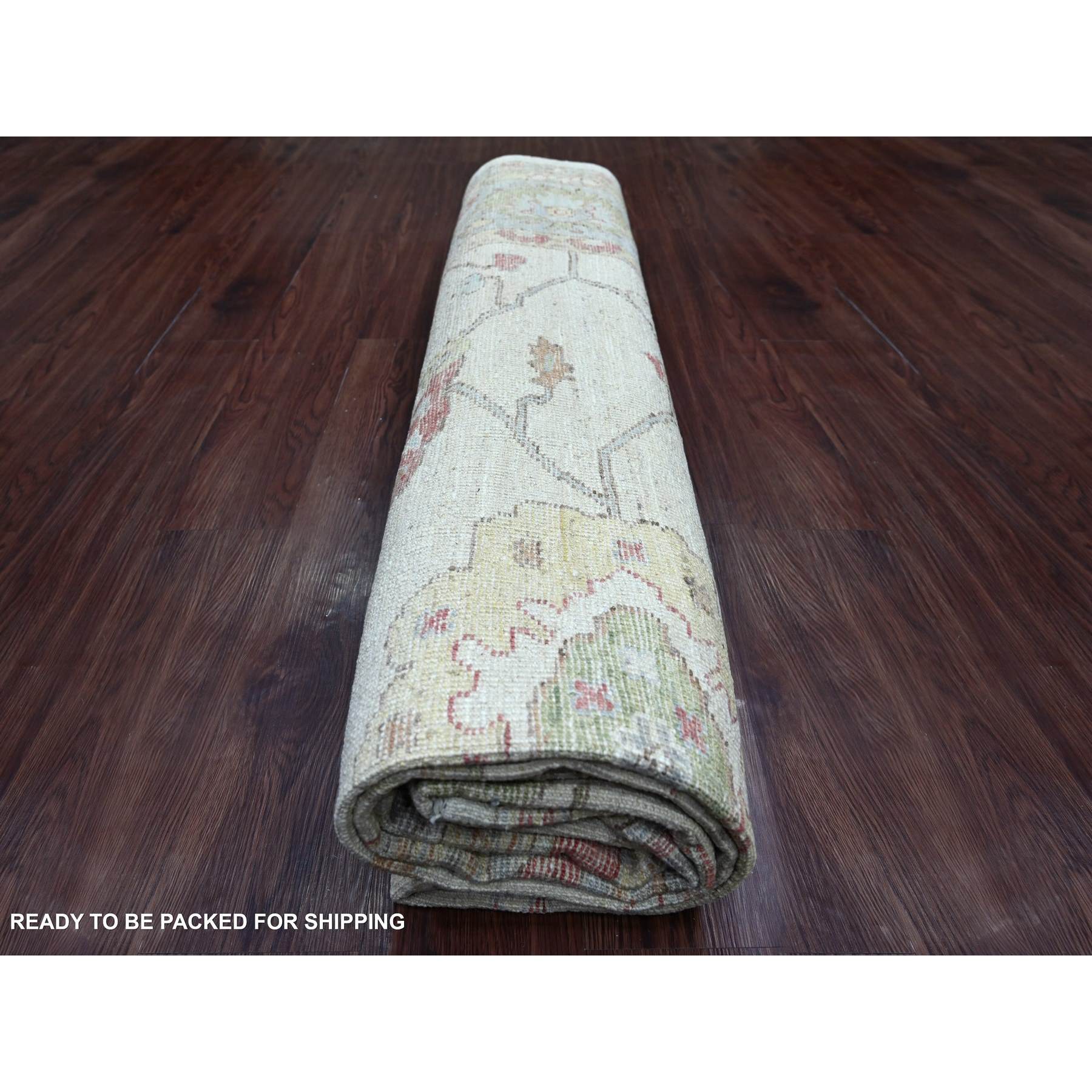 Oushak-And-Peshawar-Hand-Knotted-Rug-113095