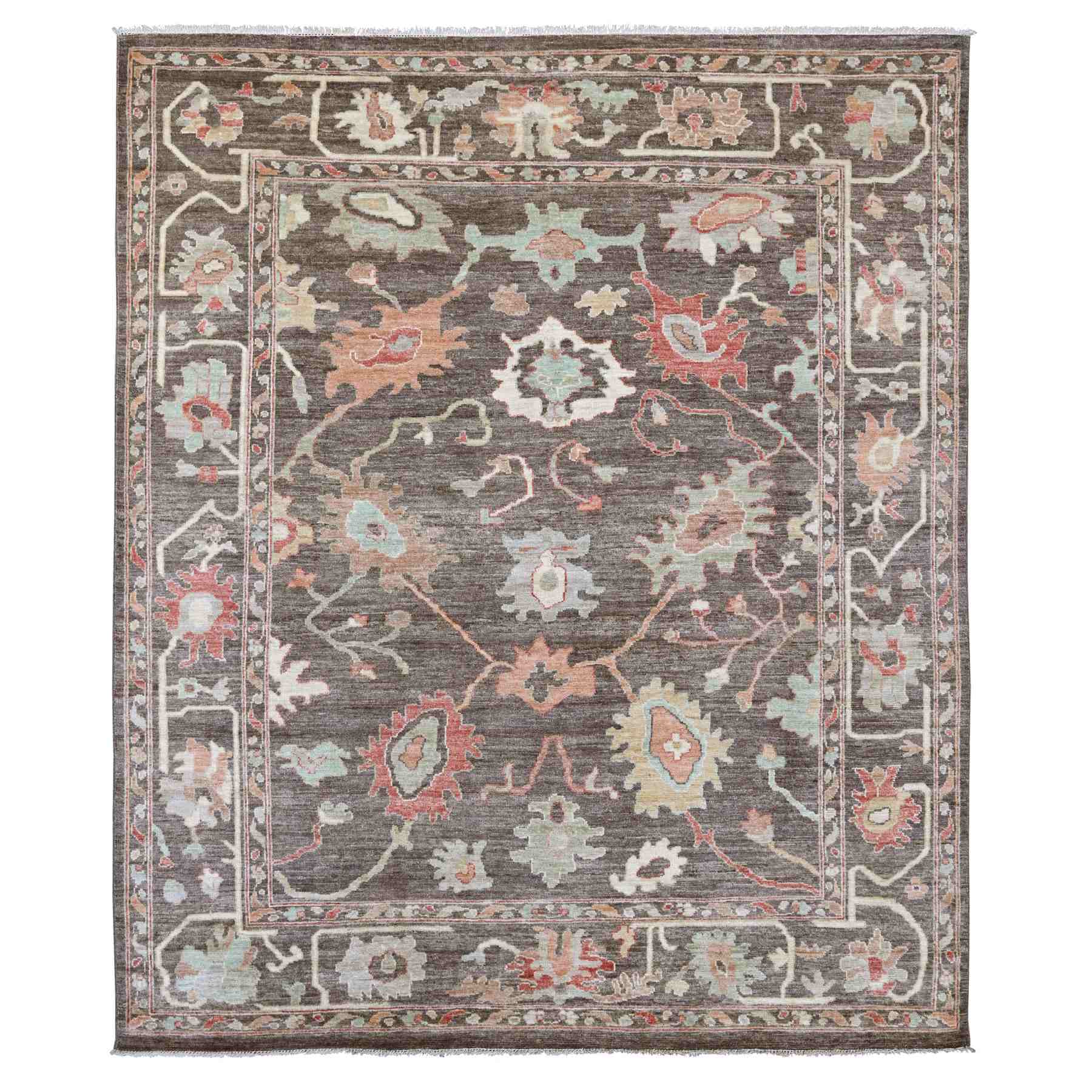 Oushak-And-Peshawar-Hand-Knotted-Rug-113100