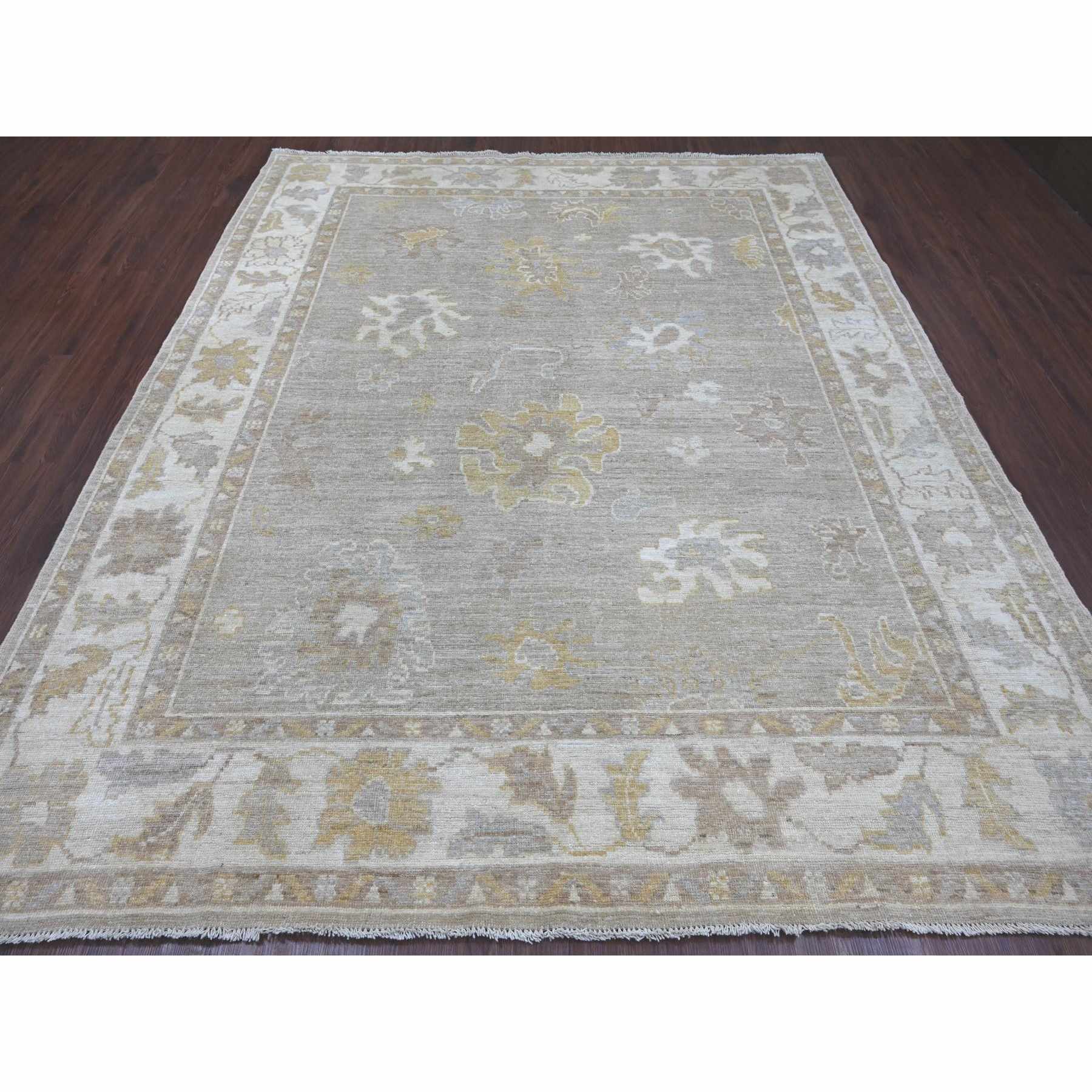 Oushak-And-Peshawar-Hand-Knotted-Rug-113110
