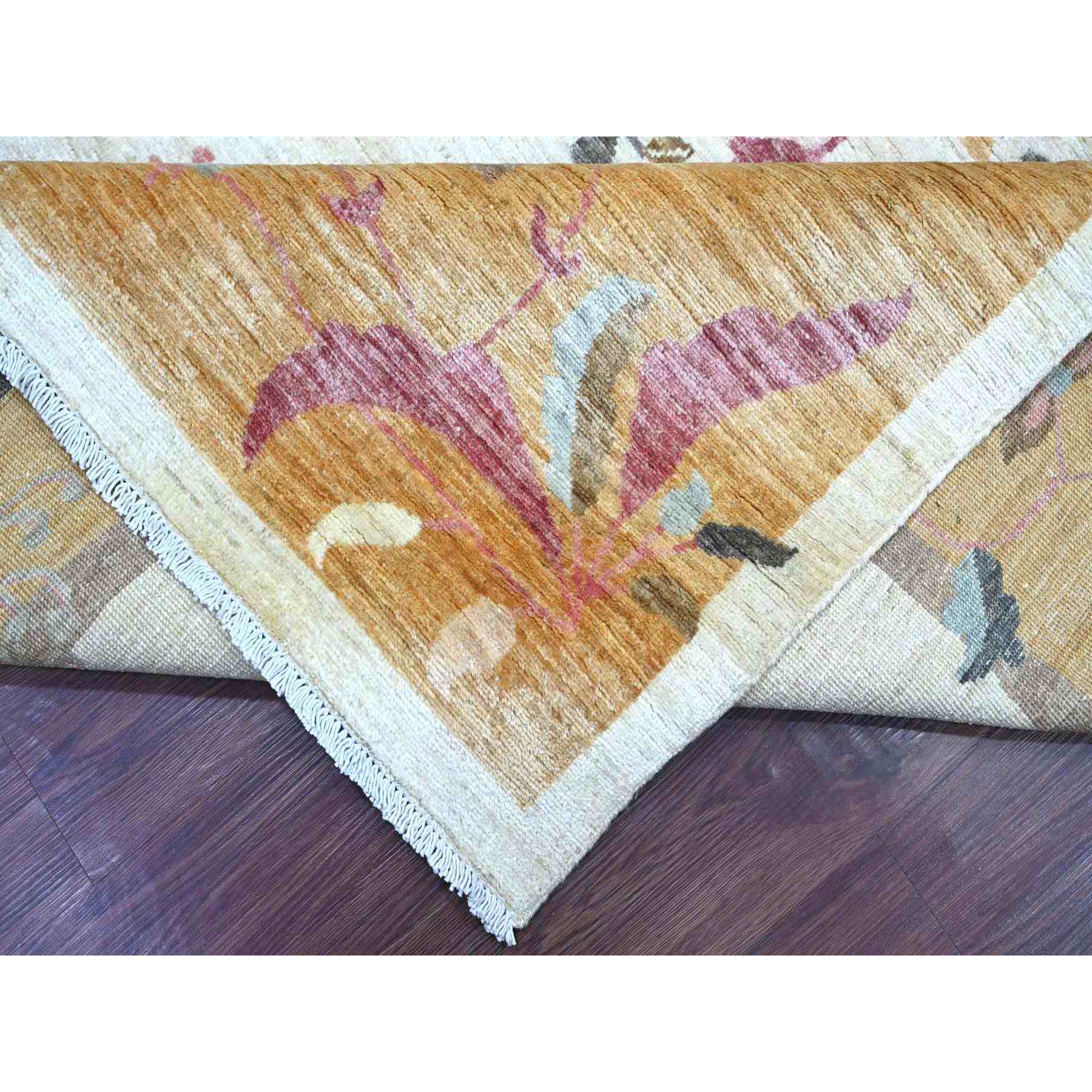 Oushak-And-Peshawar-Hand-Knotted-Rug-113115