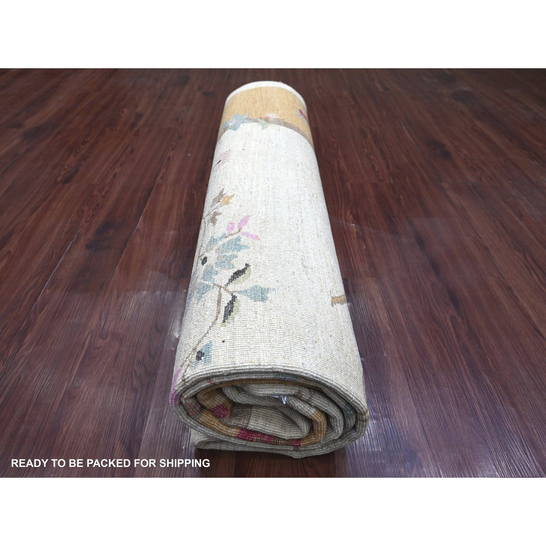 Oushak-And-Peshawar-Hand-Knotted-Rug-113115