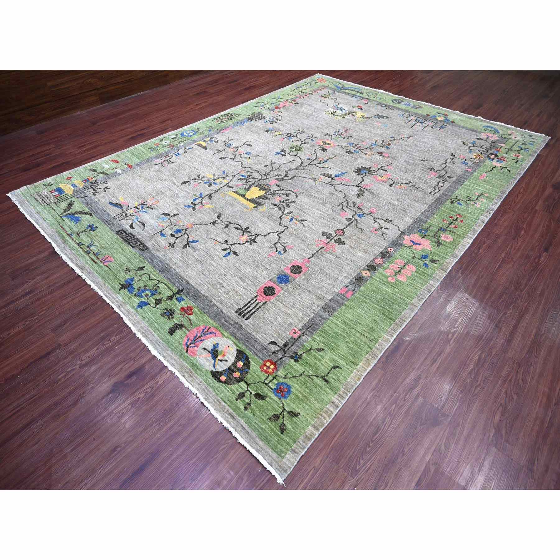 Oushak-And-Peshawar-Hand-Knotted-Rug-113120