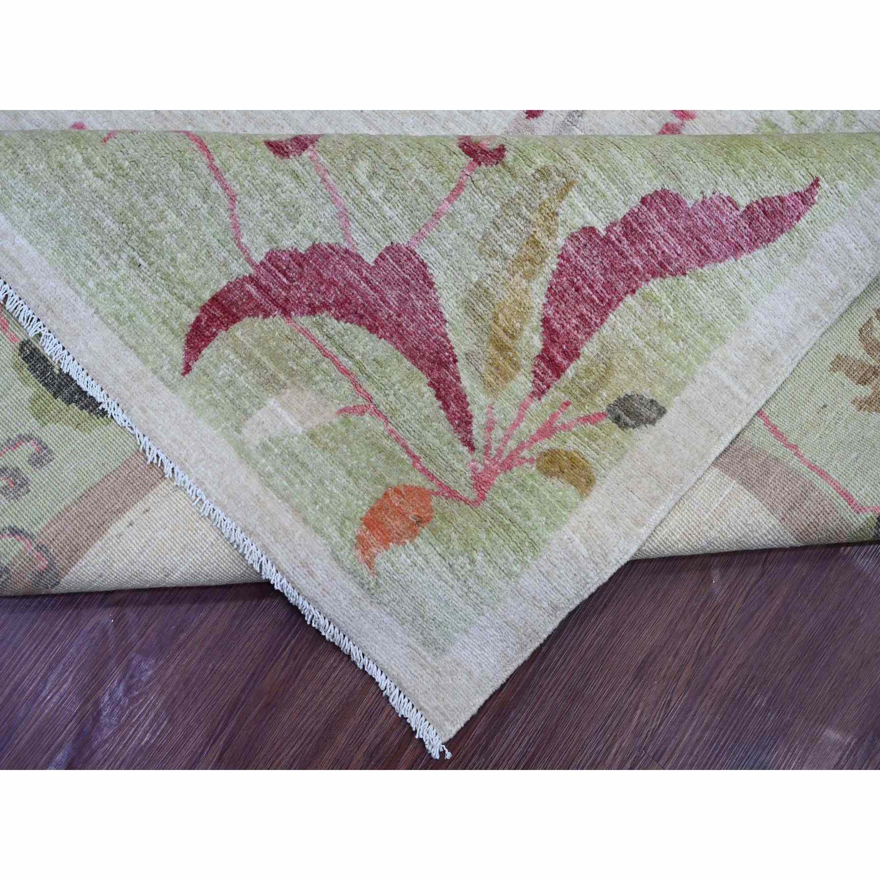 Oushak-And-Peshawar-Hand-Knotted-Rug-113125