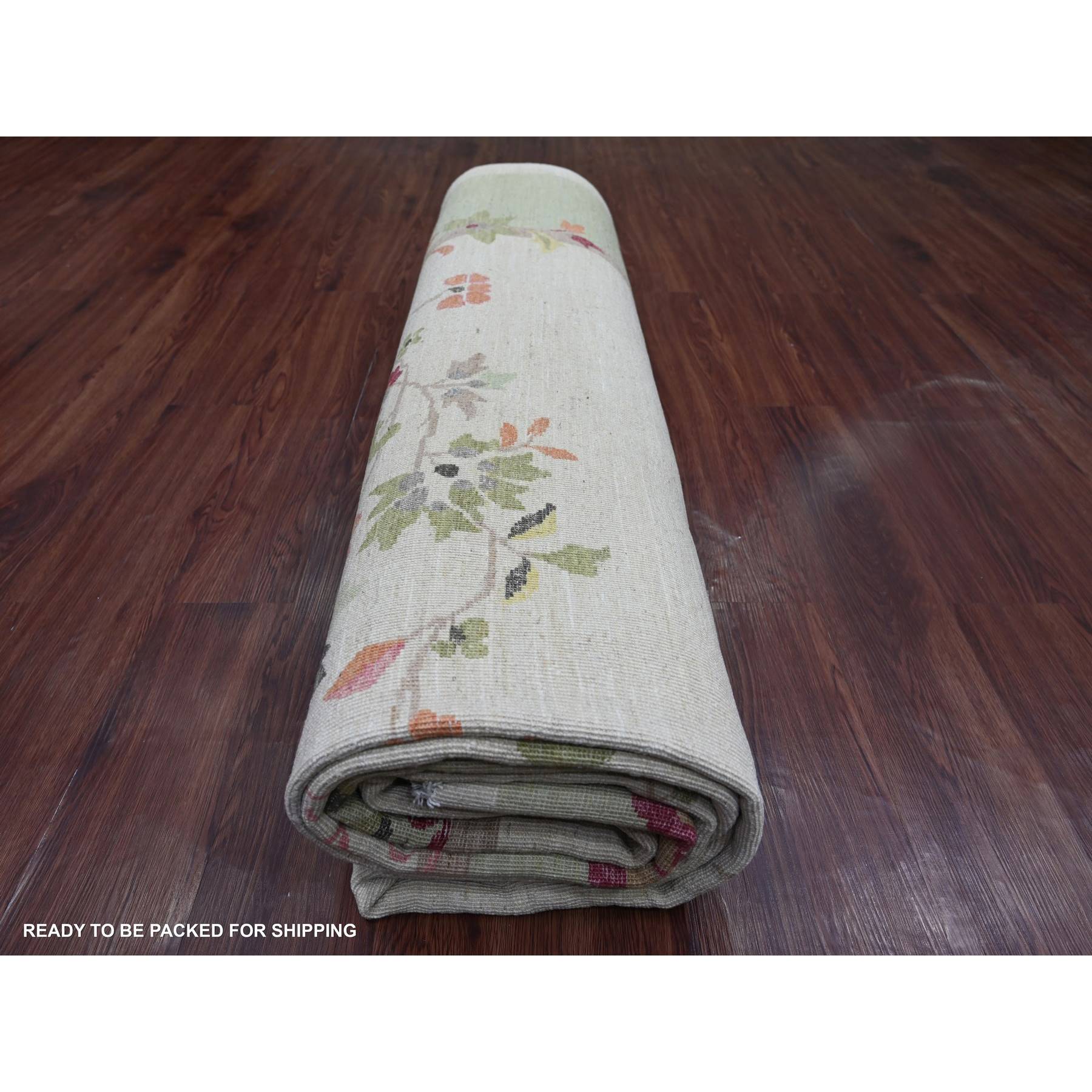 Oushak-And-Peshawar-Hand-Knotted-Rug-113125