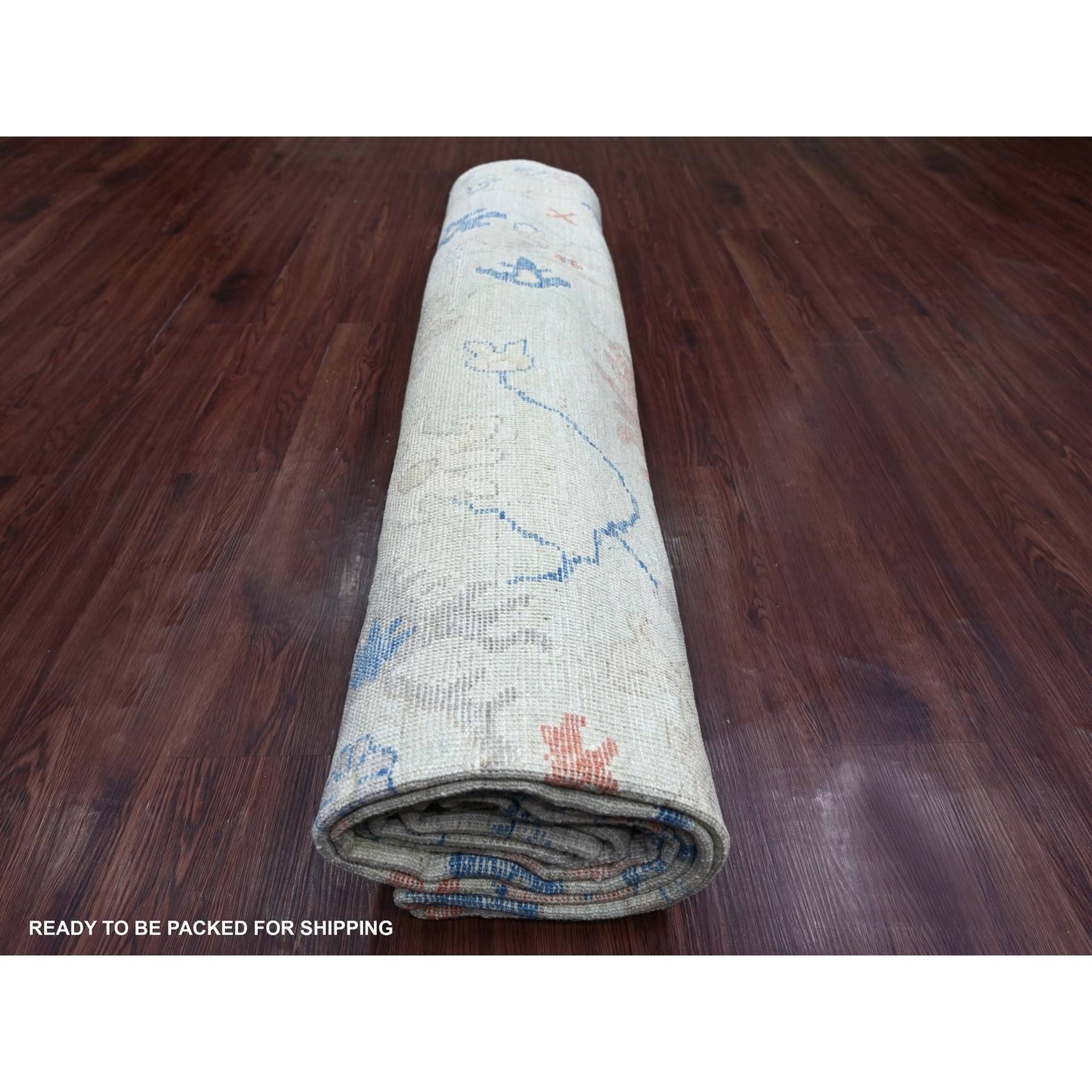 Oushak-And-Peshawar-Hand-Knotted-Rug-113130