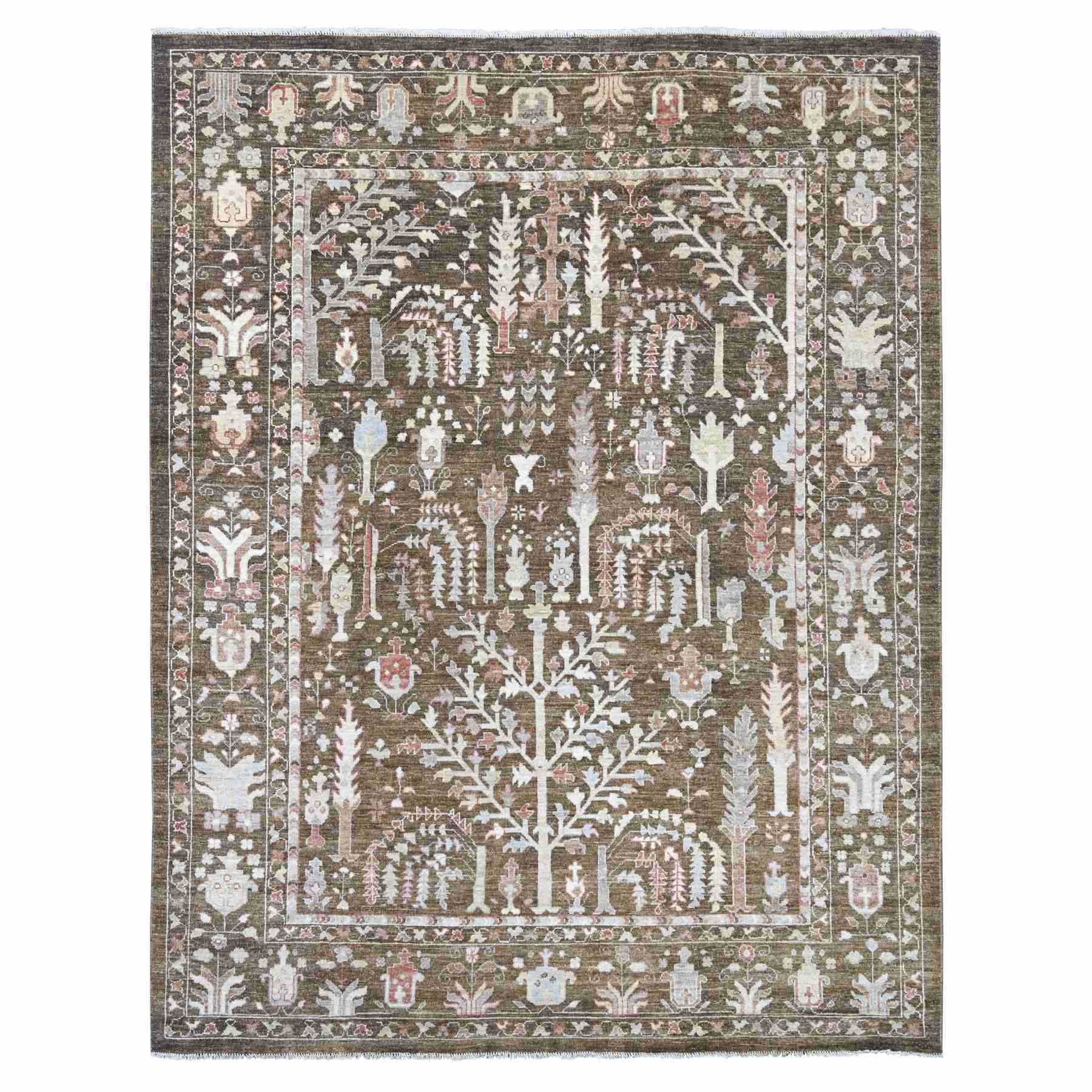 Oushak-And-Peshawar-Hand-Knotted-Rug-113135