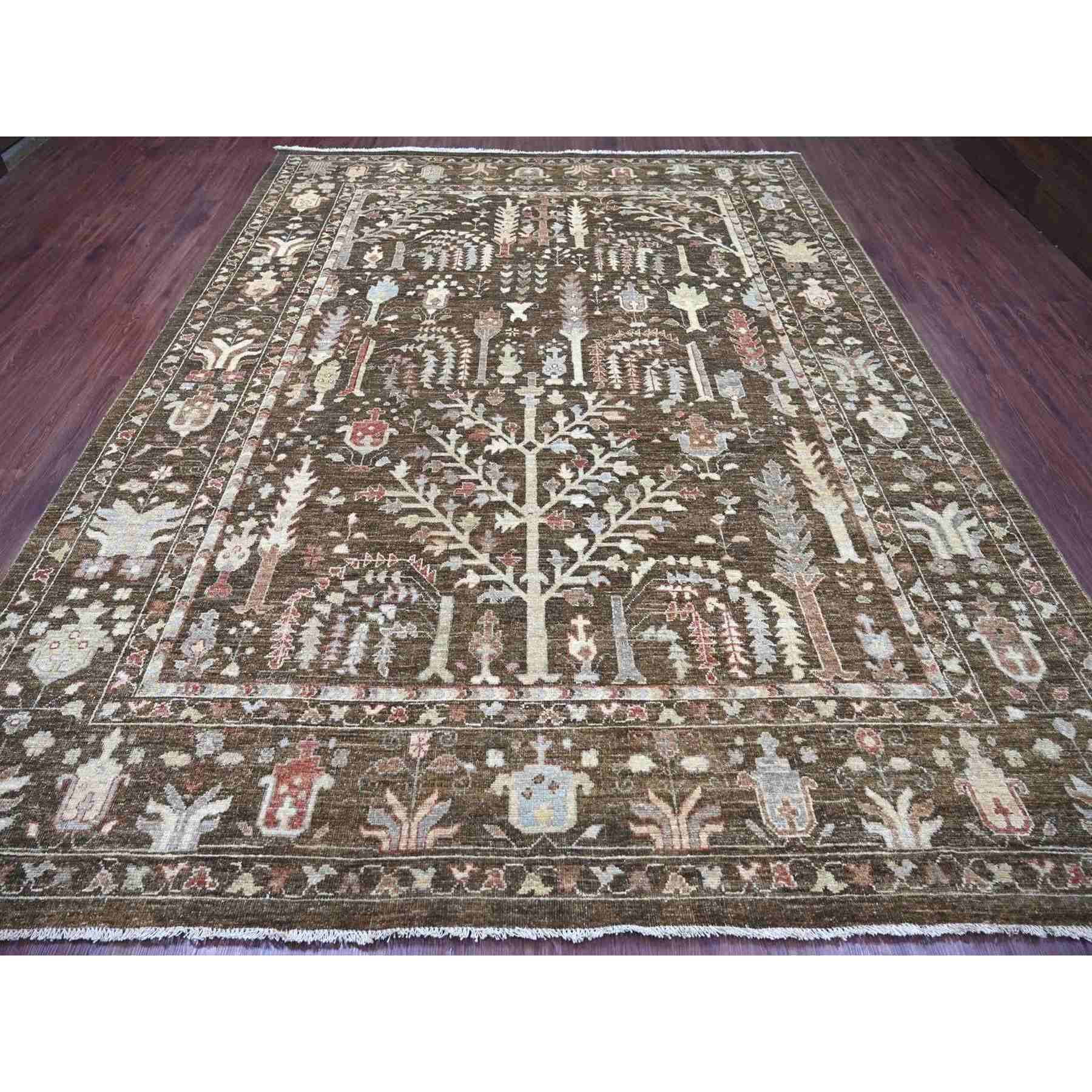 Oushak-And-Peshawar-Hand-Knotted-Rug-113135
