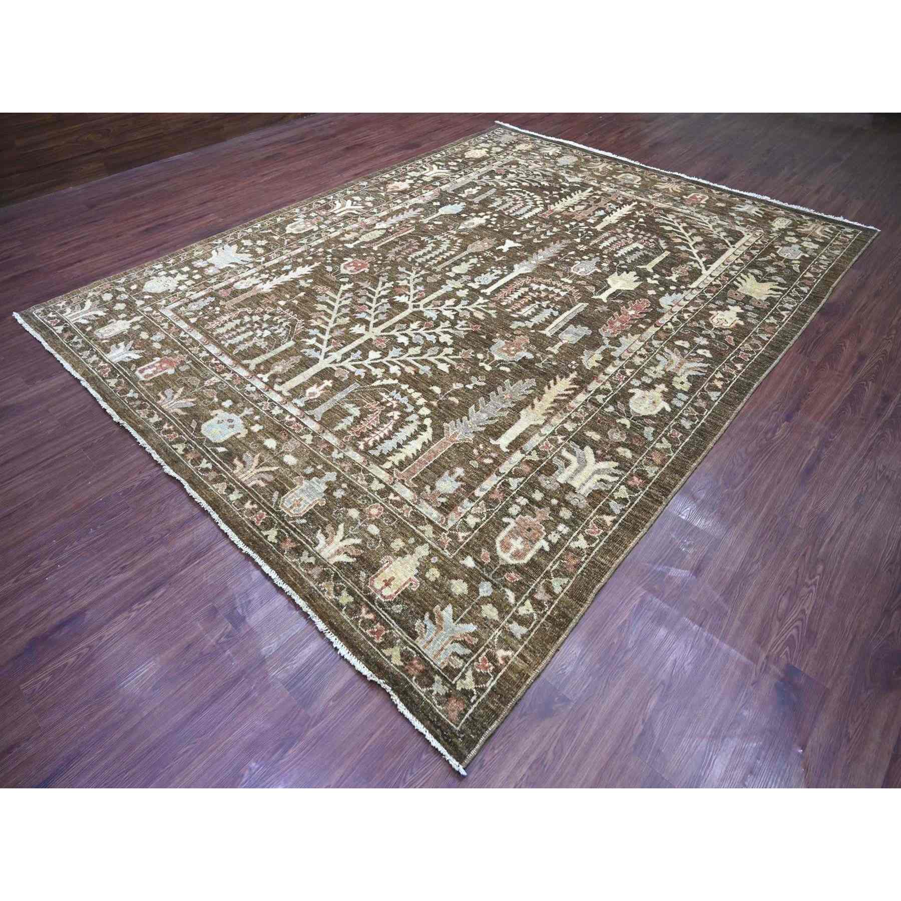 Oushak-And-Peshawar-Hand-Knotted-Rug-113135