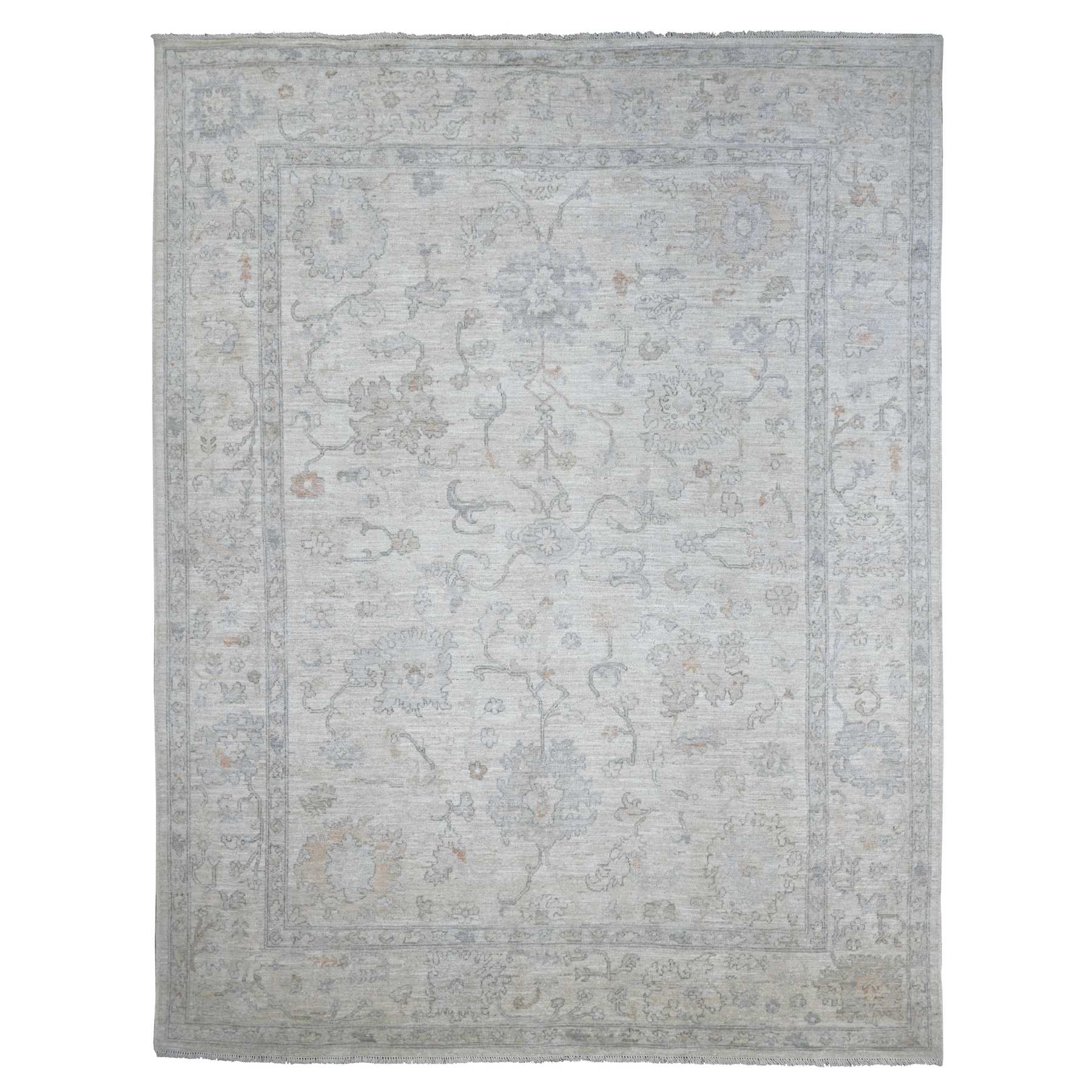 Oushak-And-Peshawar-Hand-Knotted-Rug-113155