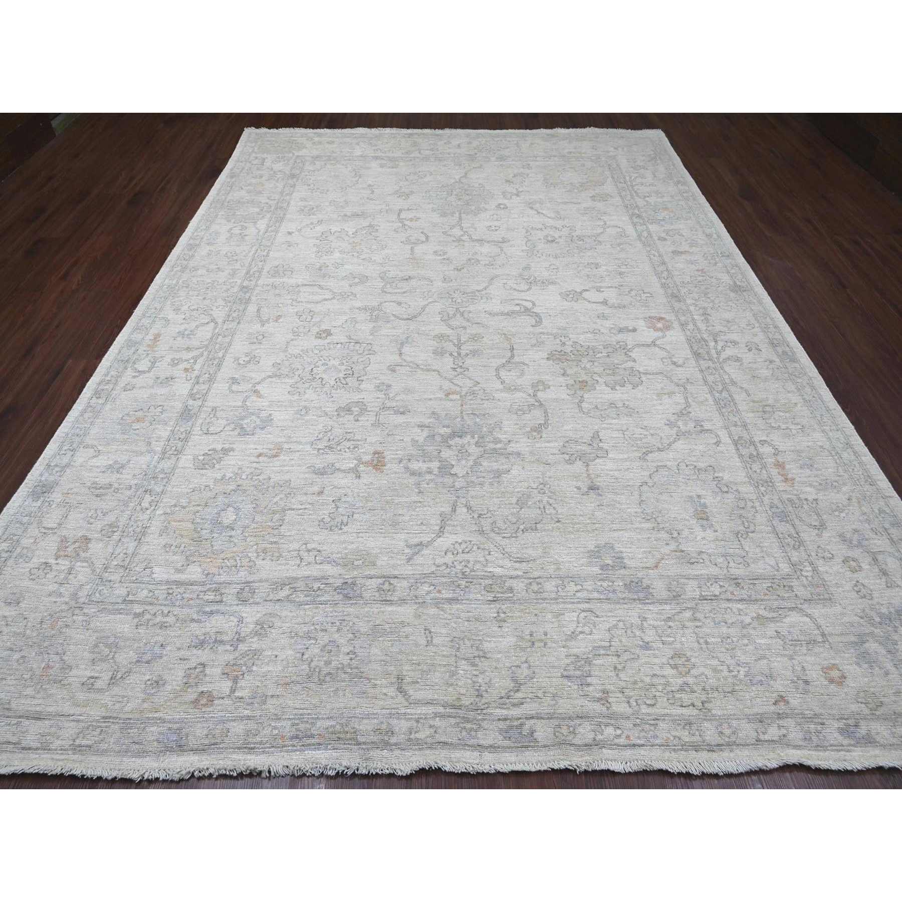 Oushak-And-Peshawar-Hand-Knotted-Rug-113155