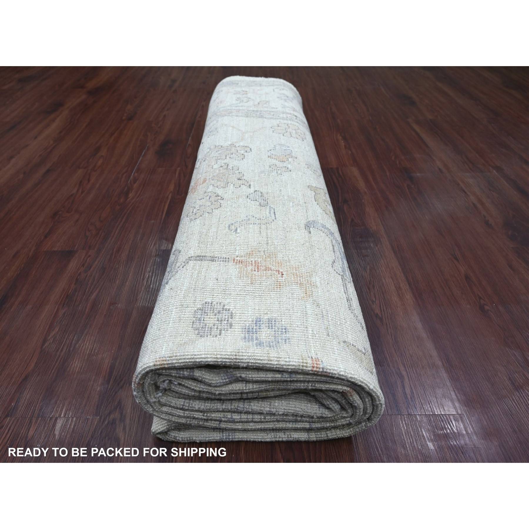 Oushak-And-Peshawar-Hand-Knotted-Rug-113155
