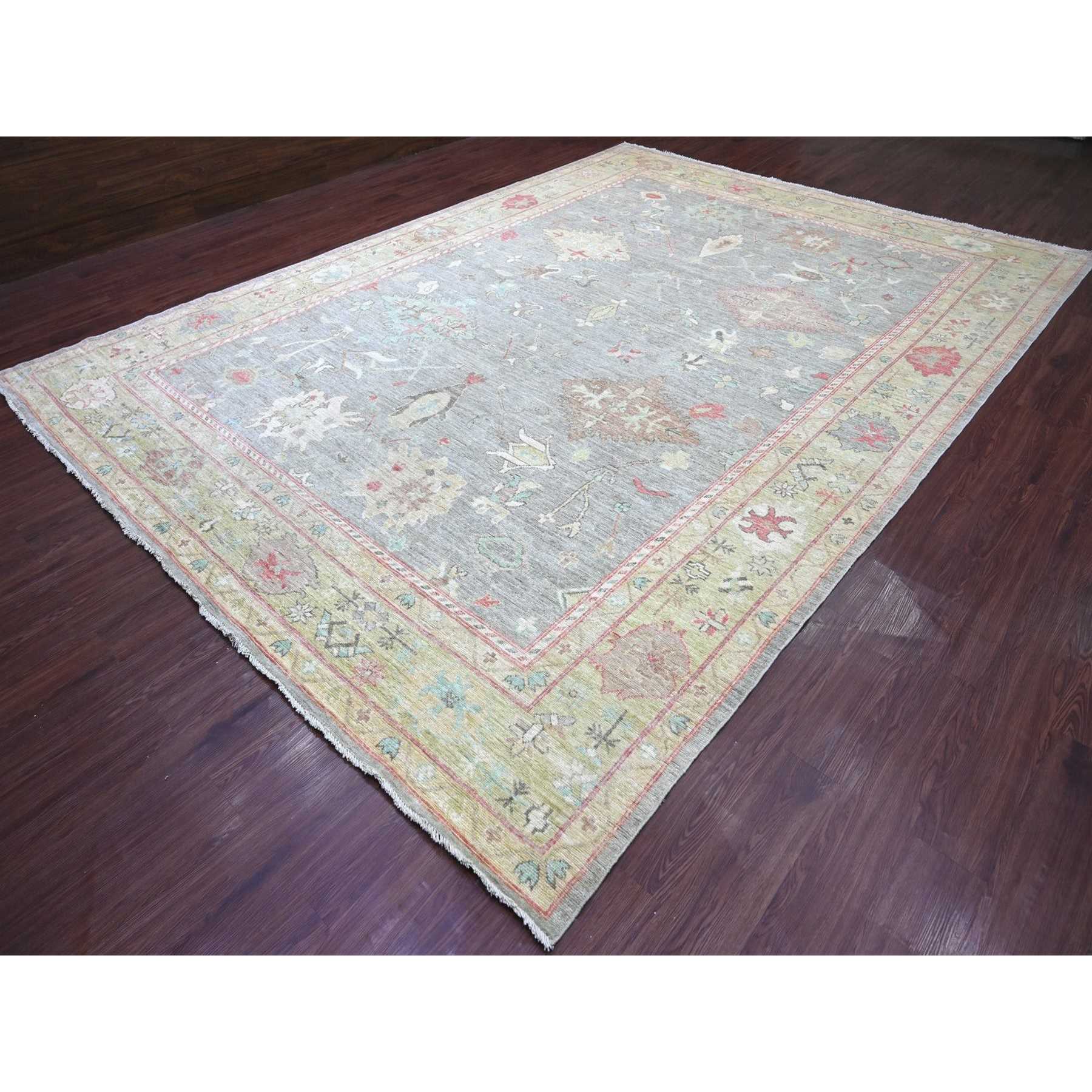 Oushak-And-Peshawar-Hand-Knotted-Rug-113160