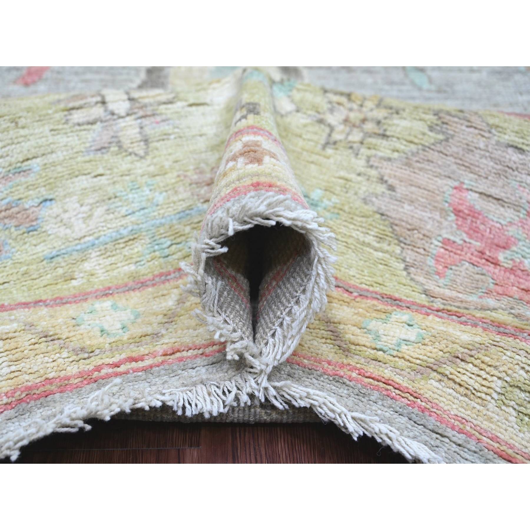 Oushak-And-Peshawar-Hand-Knotted-Rug-113160
