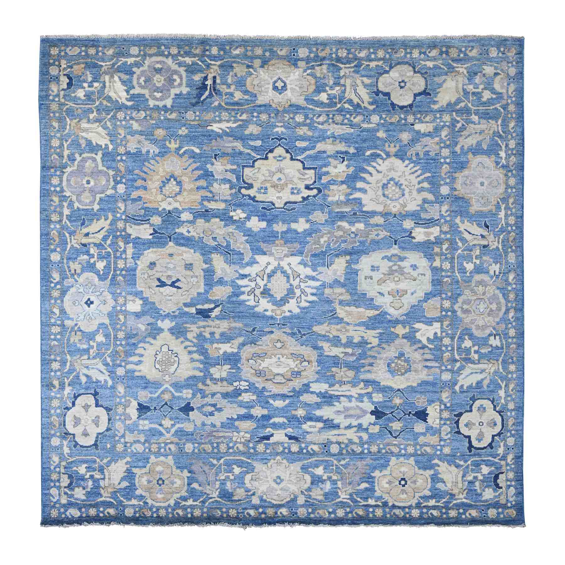 Oushak-And-Peshawar-Hand-Knotted-Rug-113165