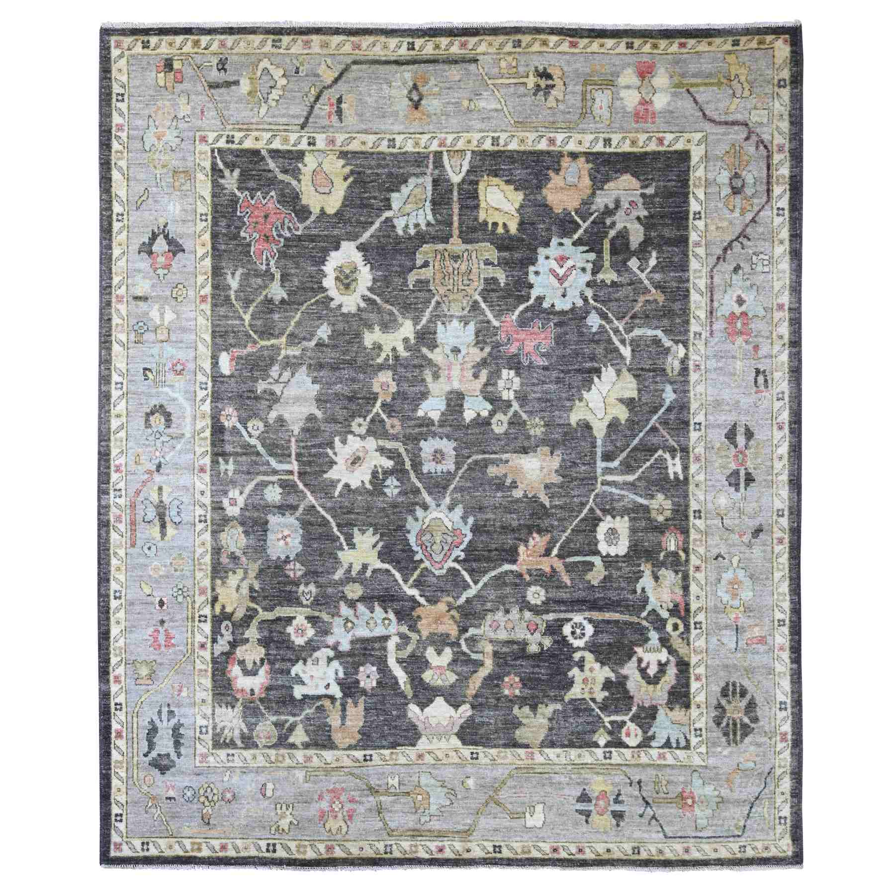 Oushak-And-Peshawar-Hand-Knotted-Rug-113175