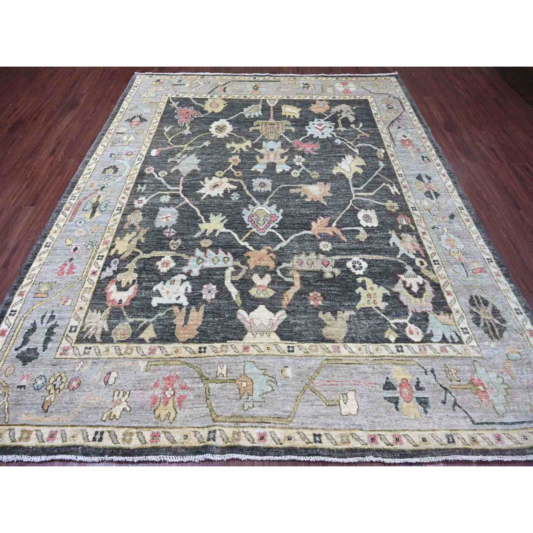 Oushak-And-Peshawar-Hand-Knotted-Rug-113175