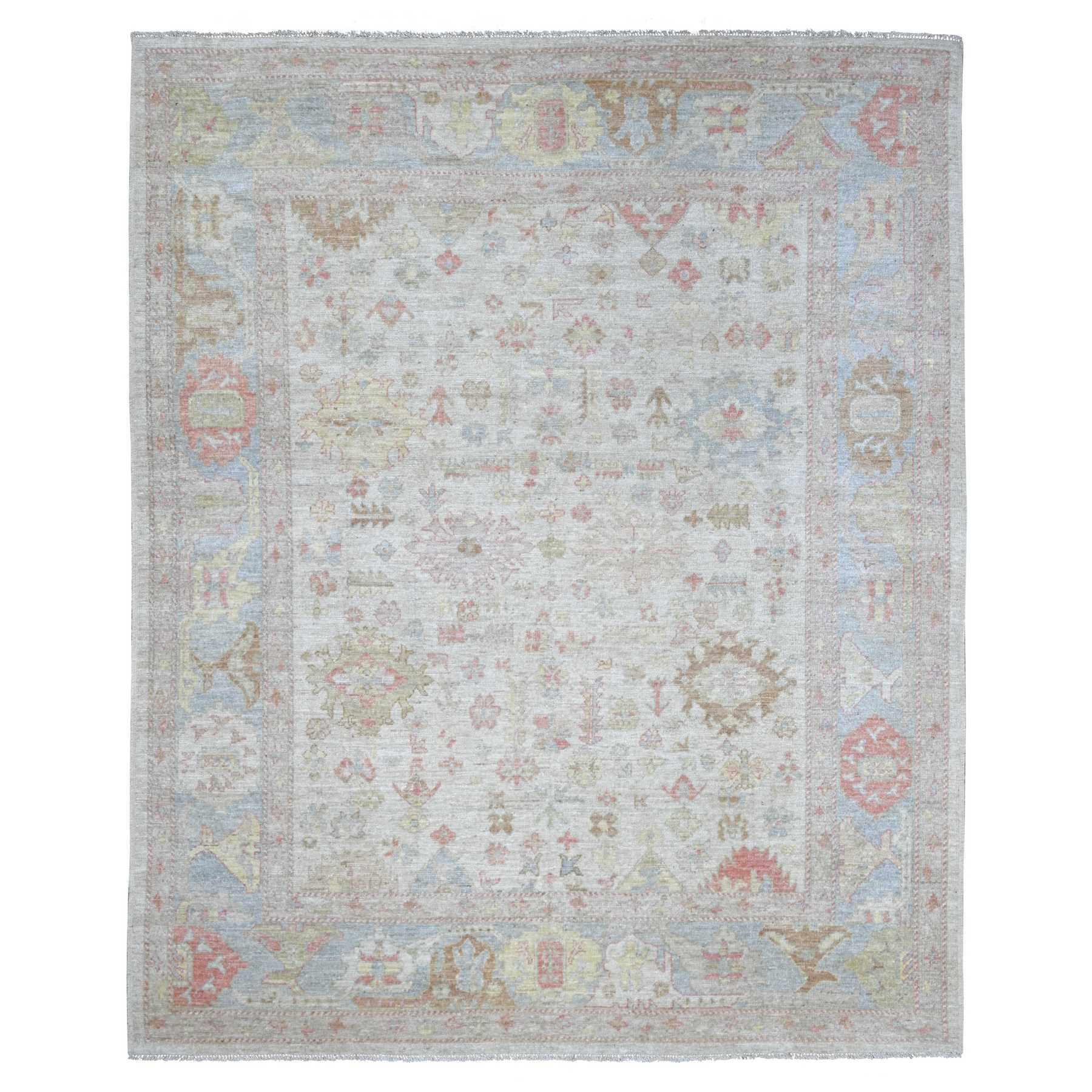Oushak-And-Peshawar-Hand-Knotted-Rug-113185