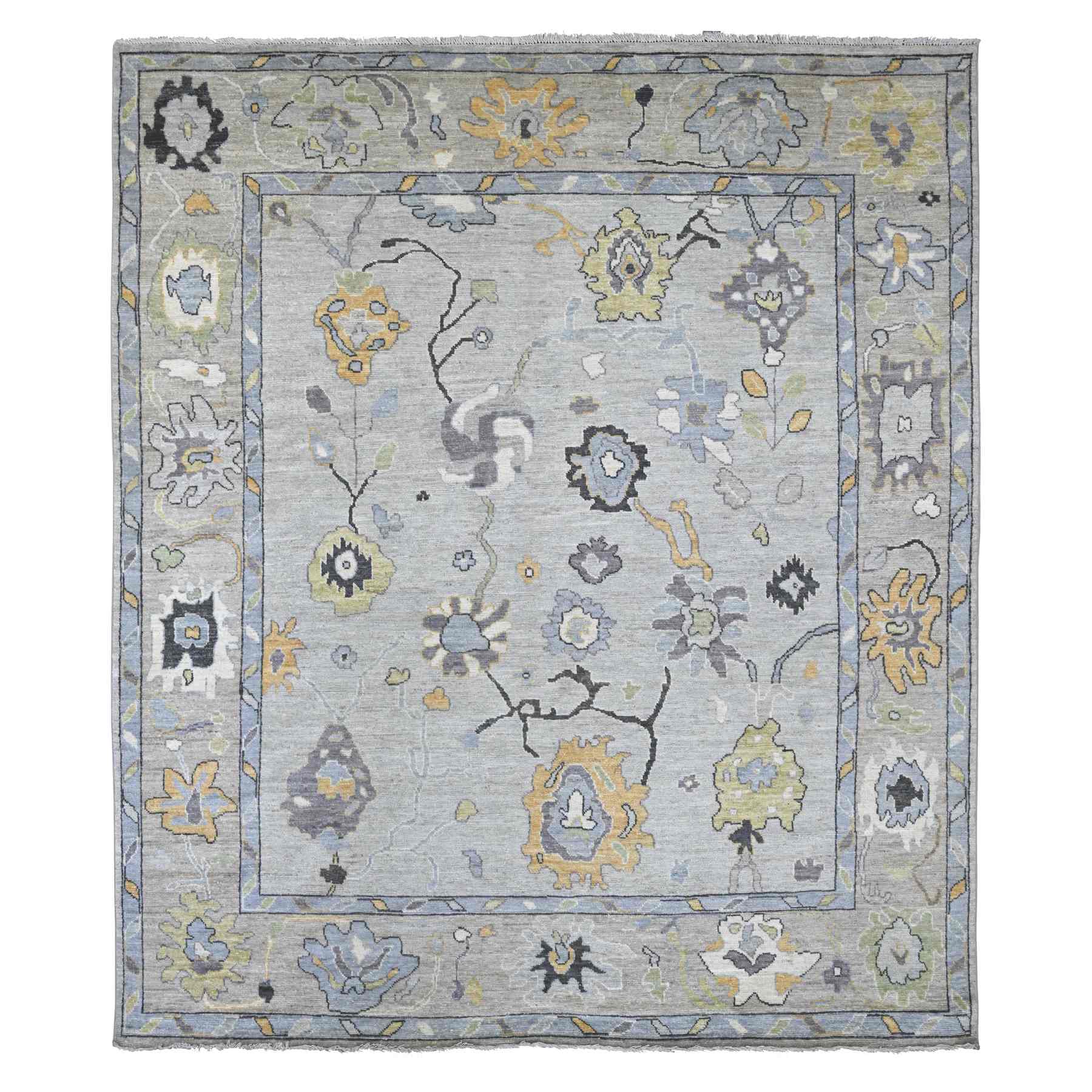 Oushak-And-Peshawar-Hand-Knotted-Rug-113190