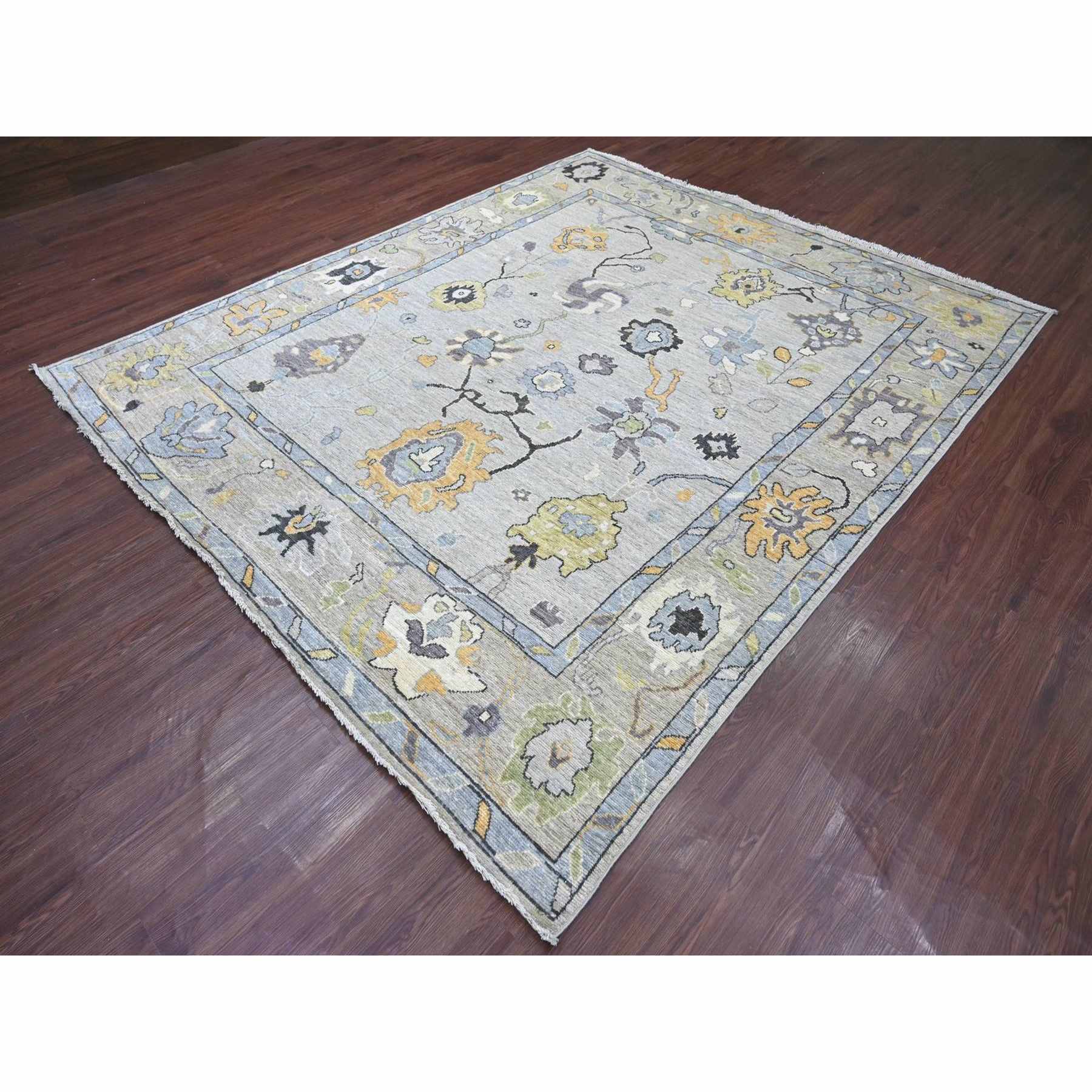 Oushak-And-Peshawar-Hand-Knotted-Rug-113190