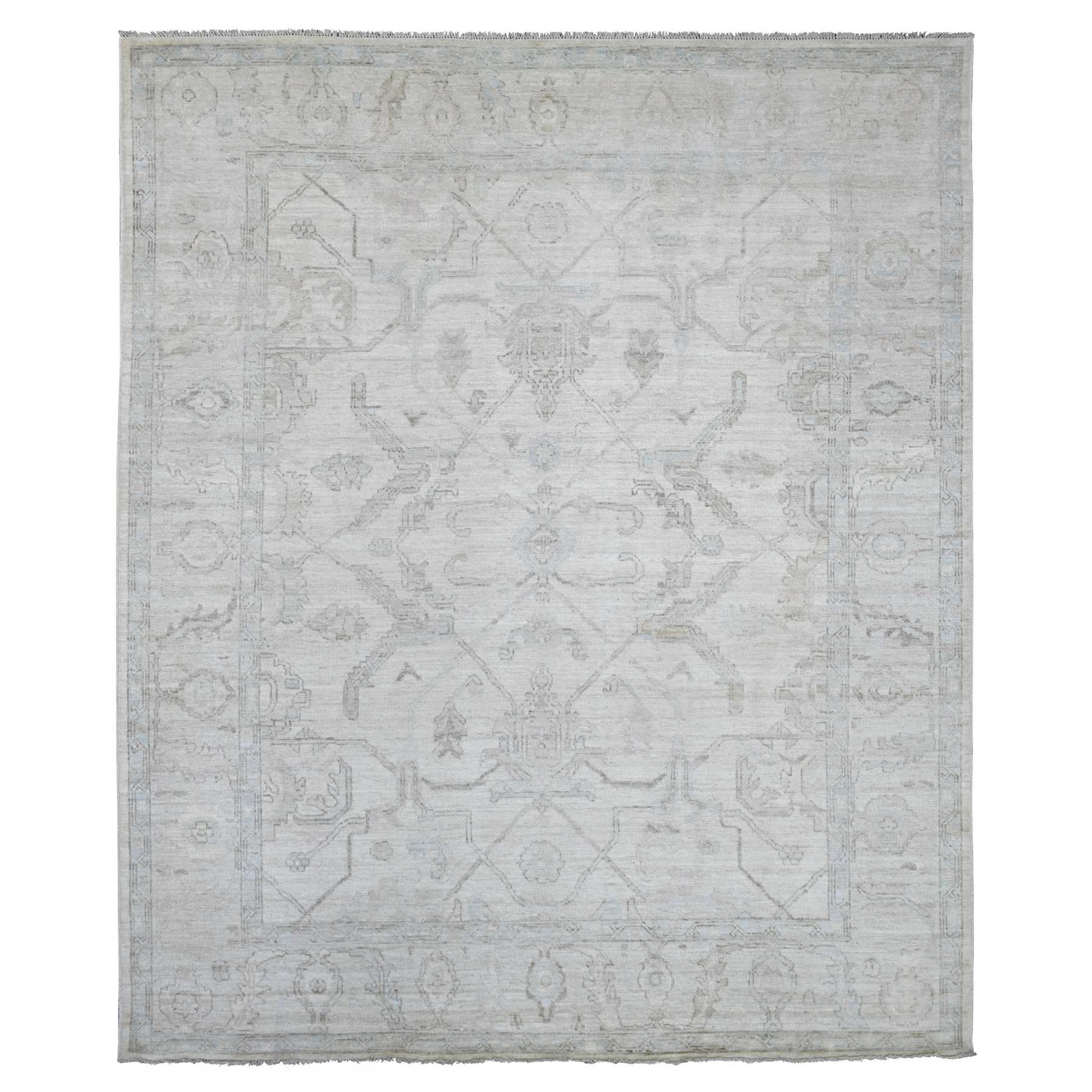 Oushak-And-Peshawar-Hand-Knotted-Rug-113195