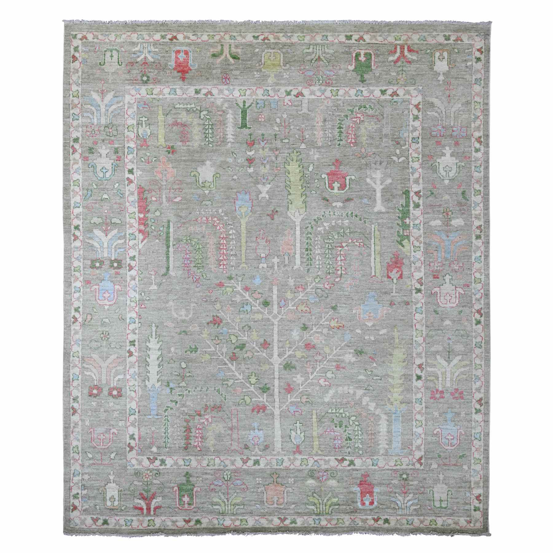 Oushak-And-Peshawar-Hand-Knotted-Rug-113205