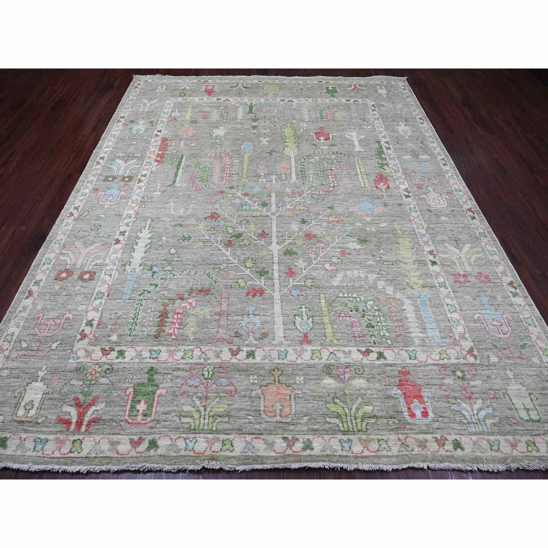 Oushak-And-Peshawar-Hand-Knotted-Rug-113205